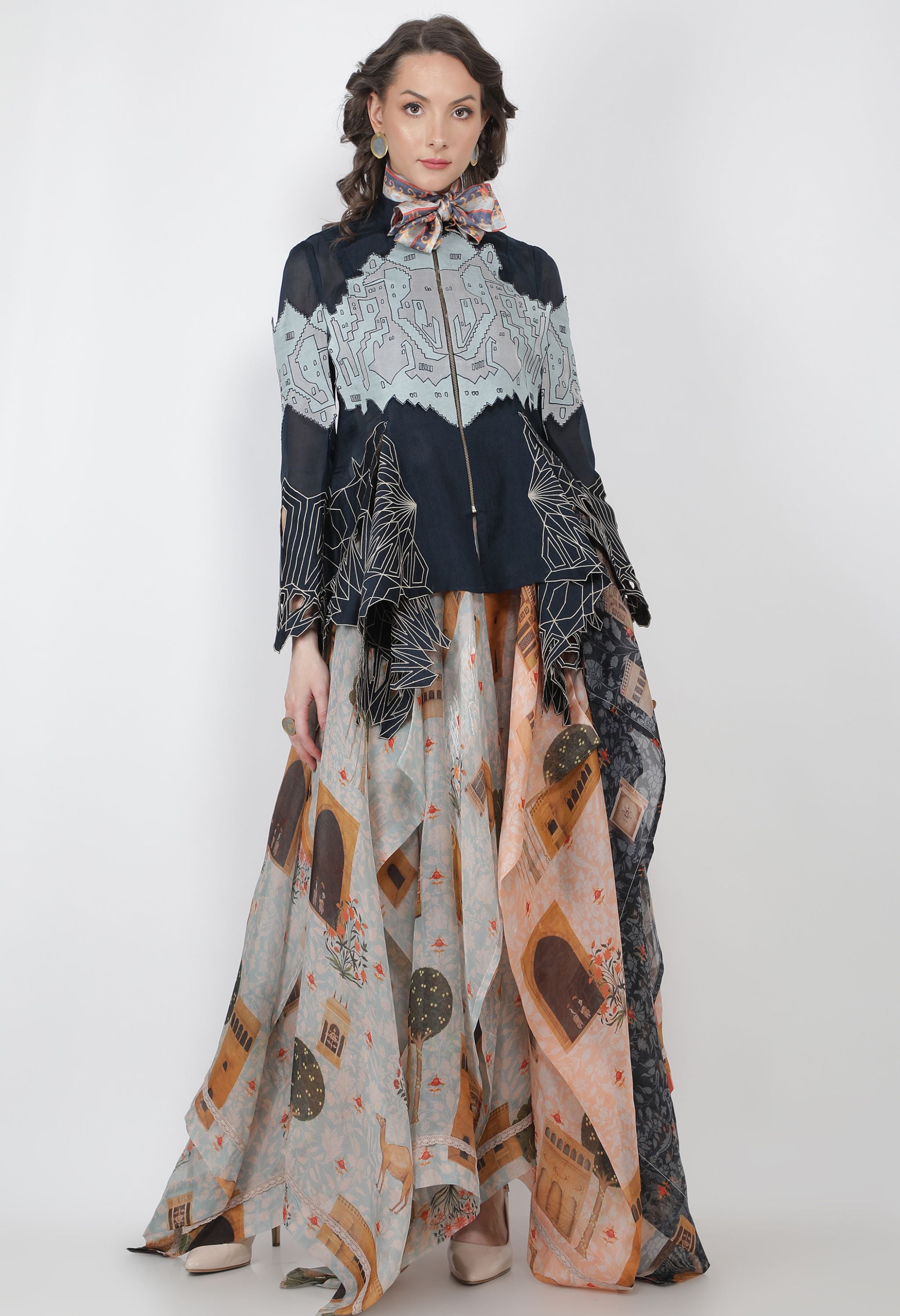 3D FORT EMB ORGANZA JACKET