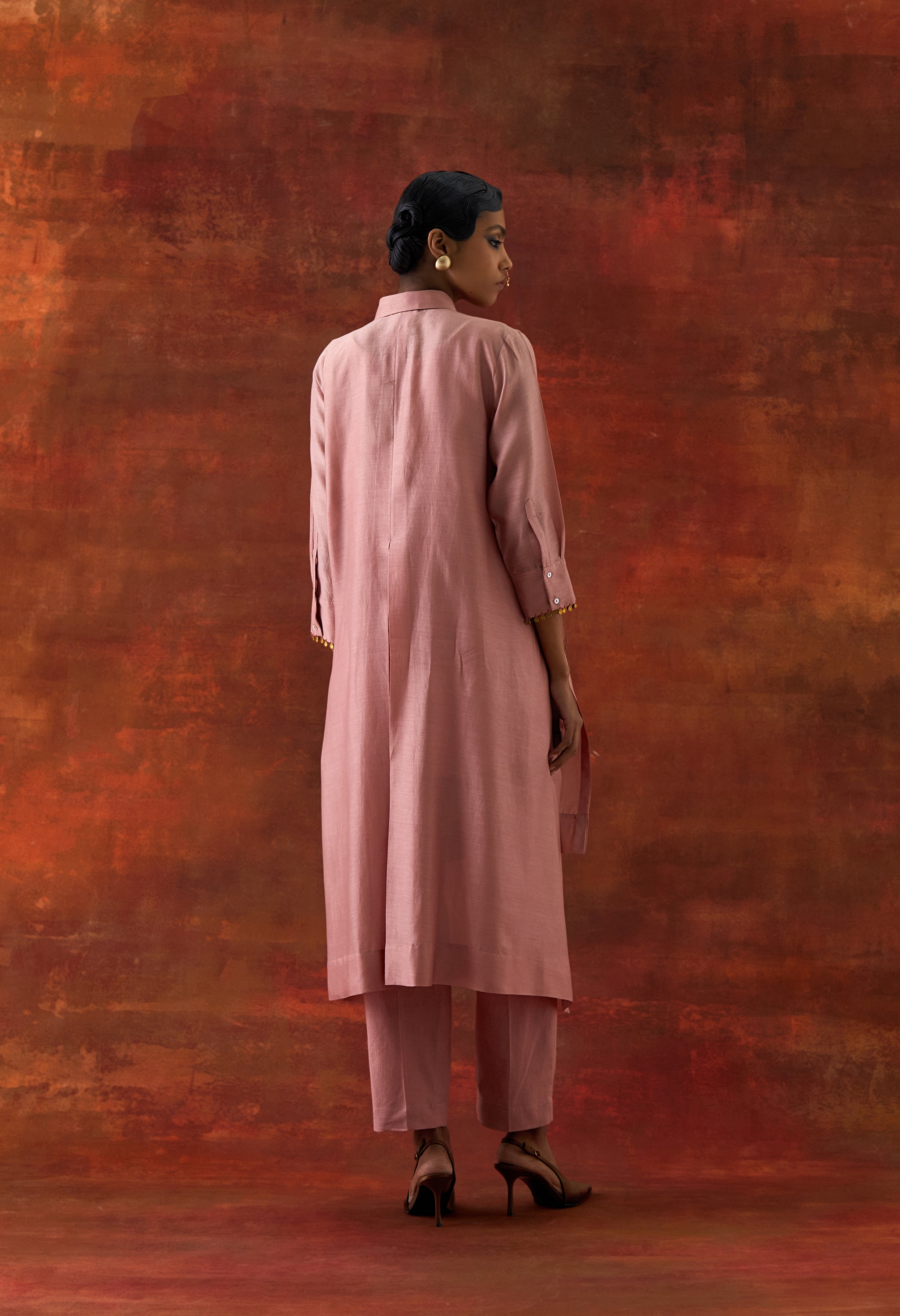 PLEATED SHIRT WITH PANTS