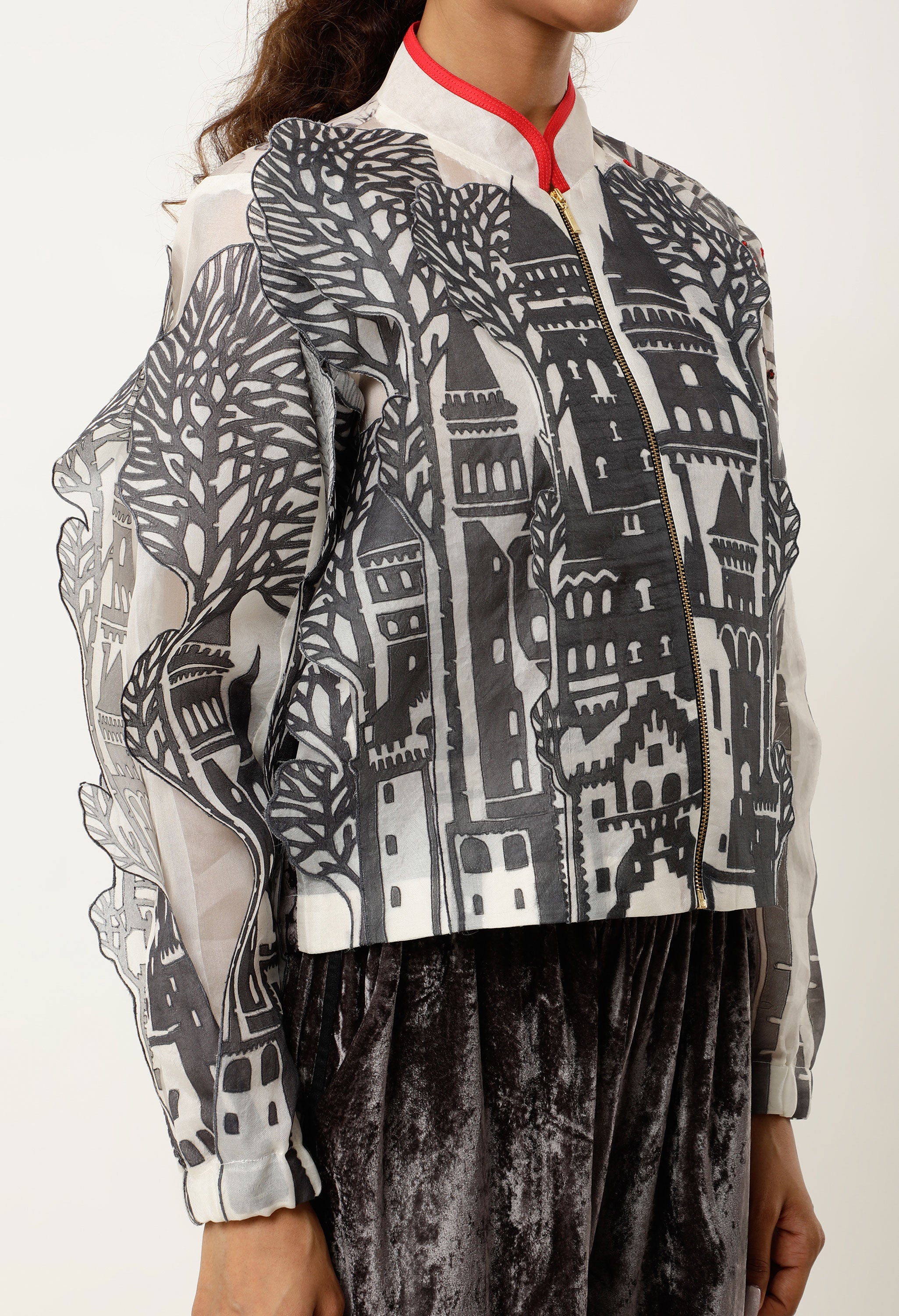 CASTLE ORGANZA BOMBER JACKET