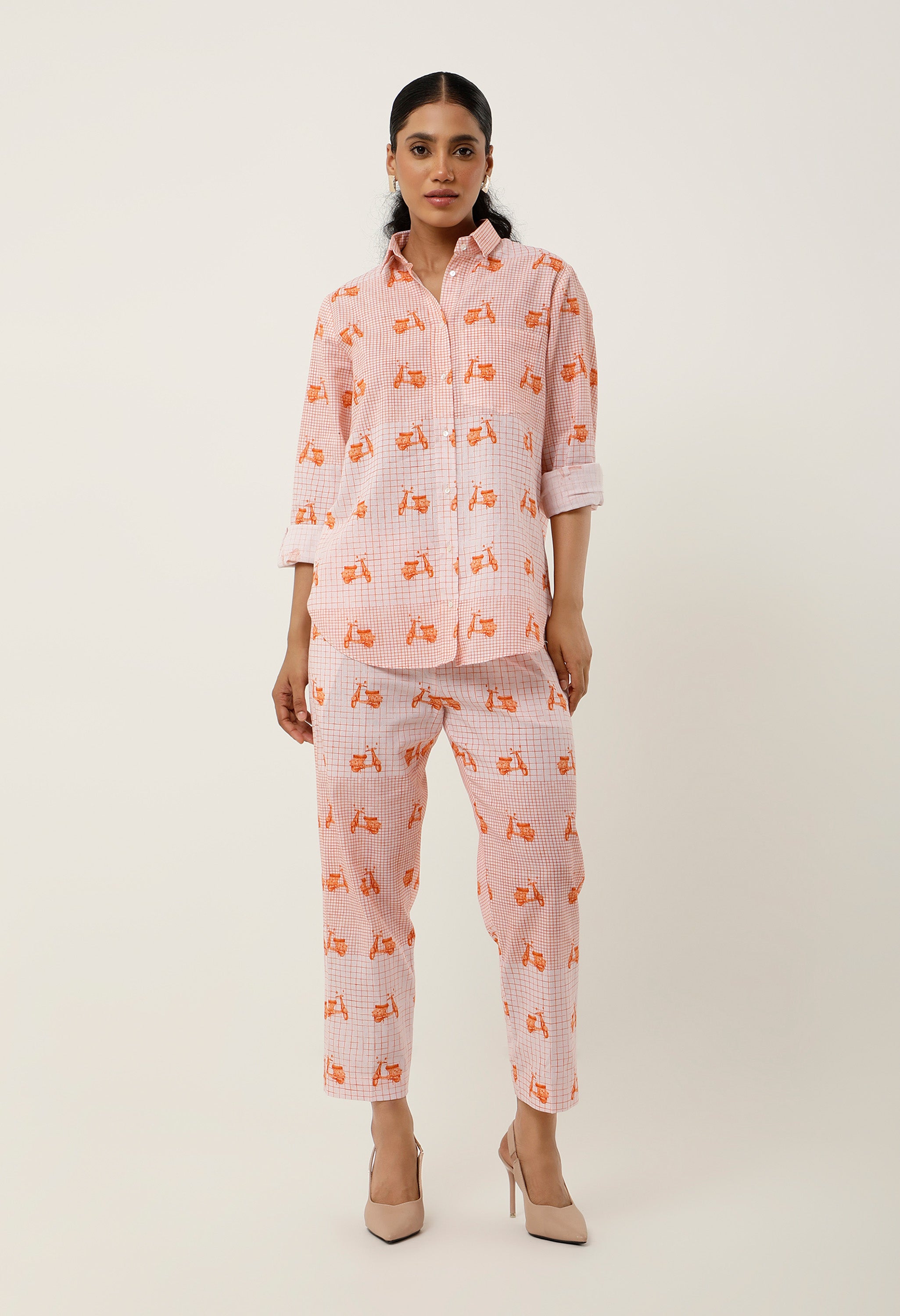 SCOOTER PRINTED LINEN CO ORD