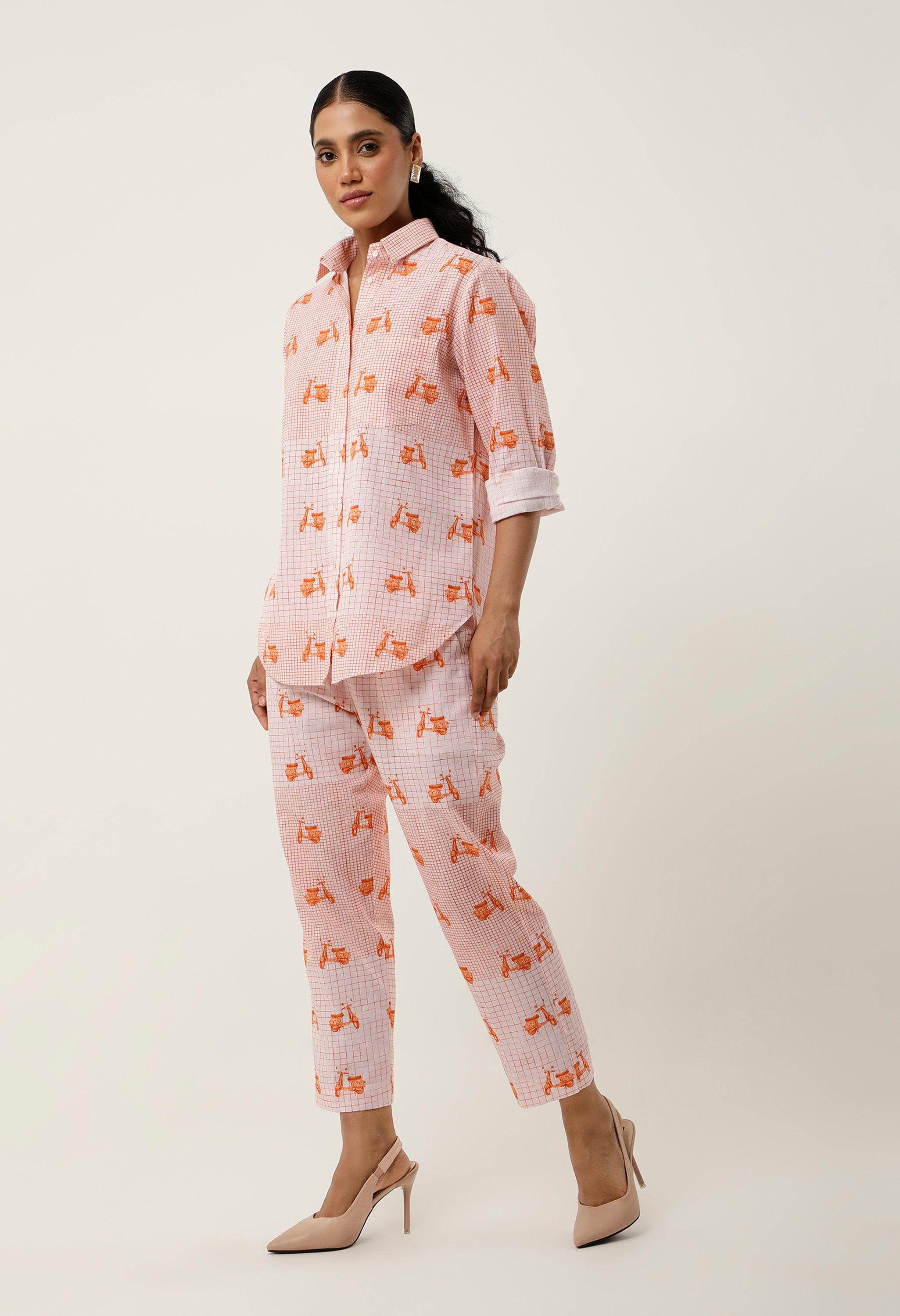 SCOOTER PRINTED LINEN CO ORD