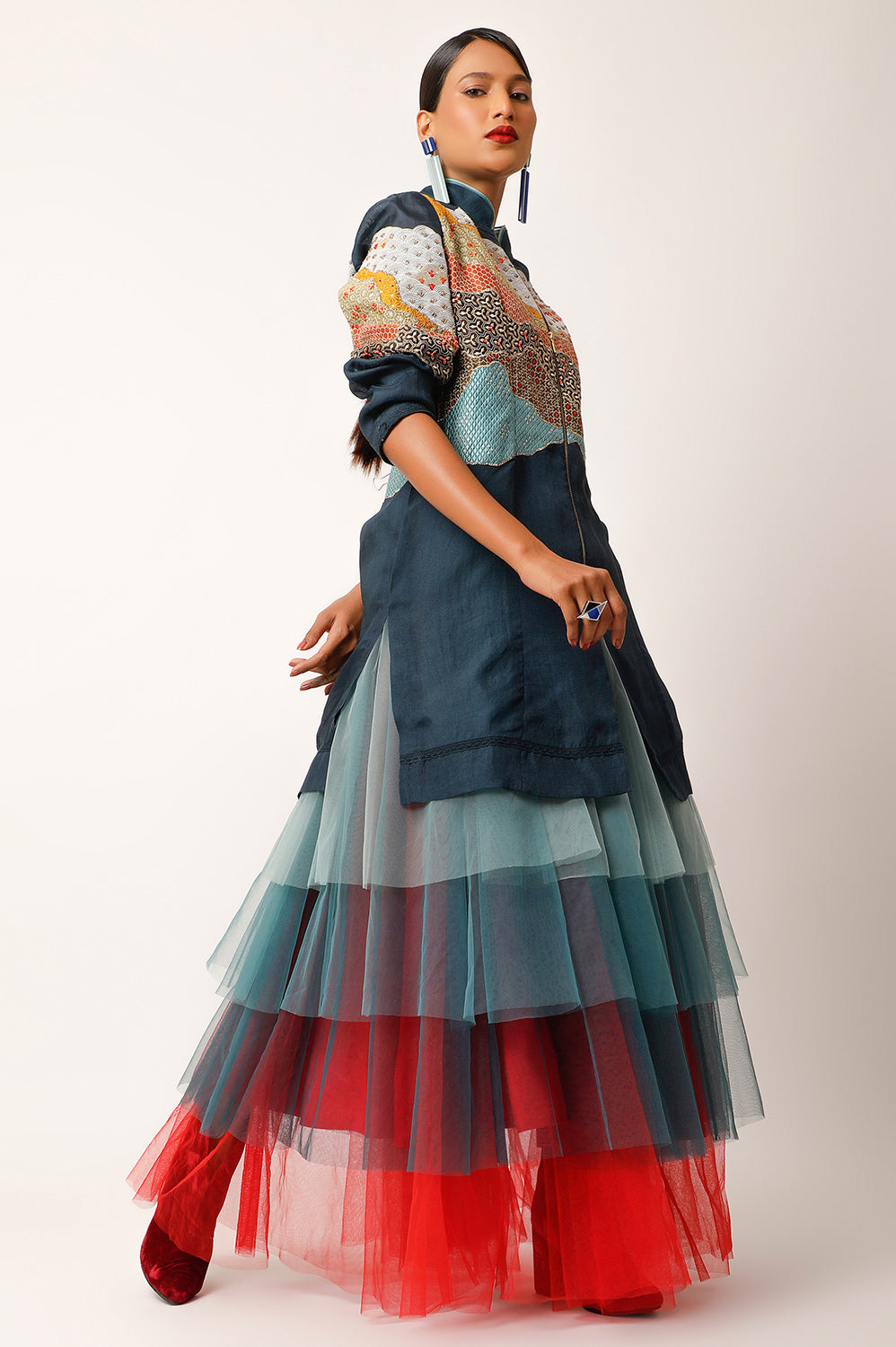 MULTICOLORED TULLE SKIRT