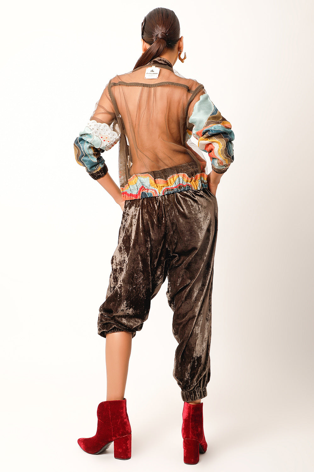 LANDSCAPE EMB NET BOMBER JACKET AND JOGGER