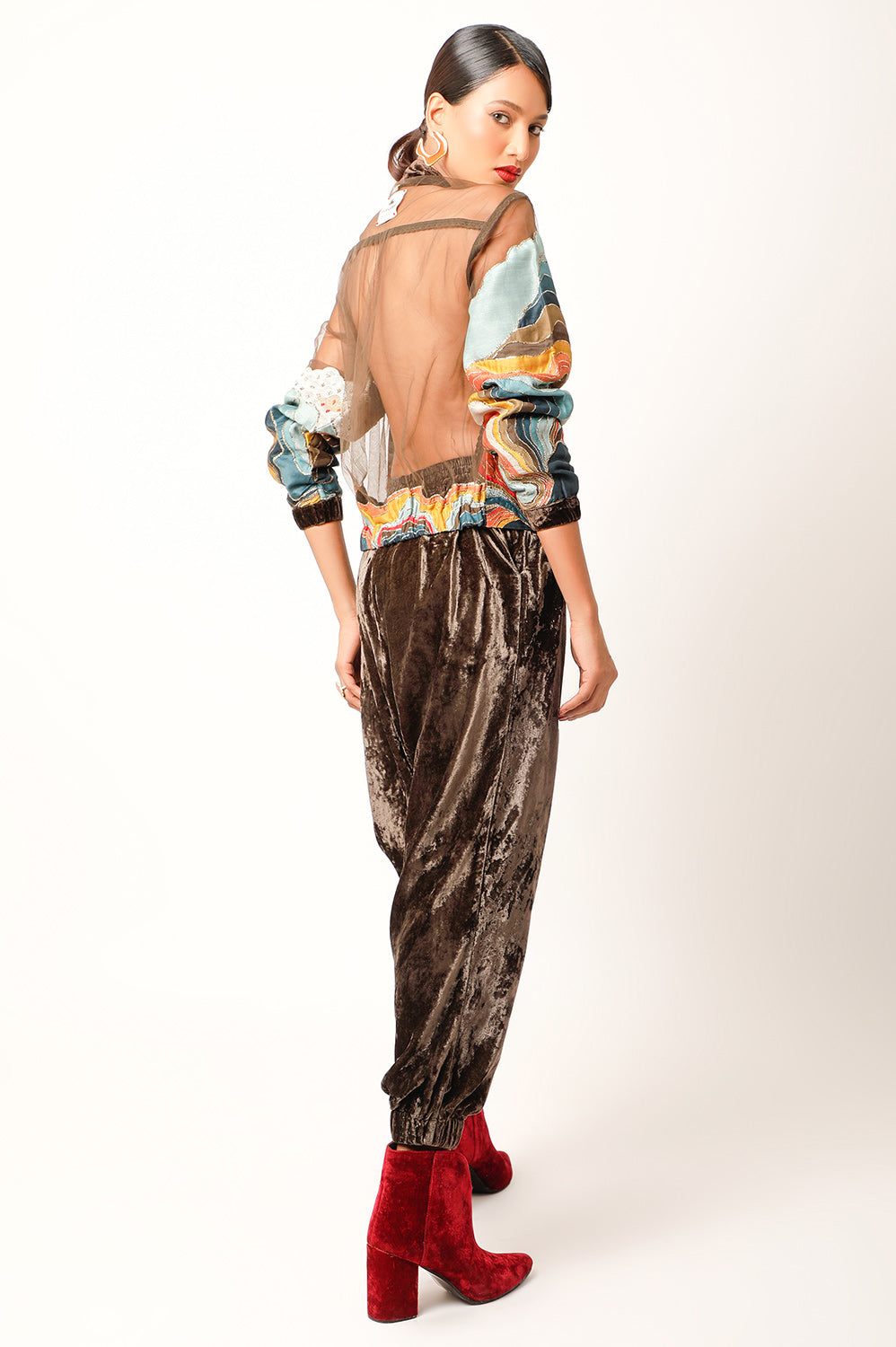 LANDSCAPE EMB NET BOMBER JACKET