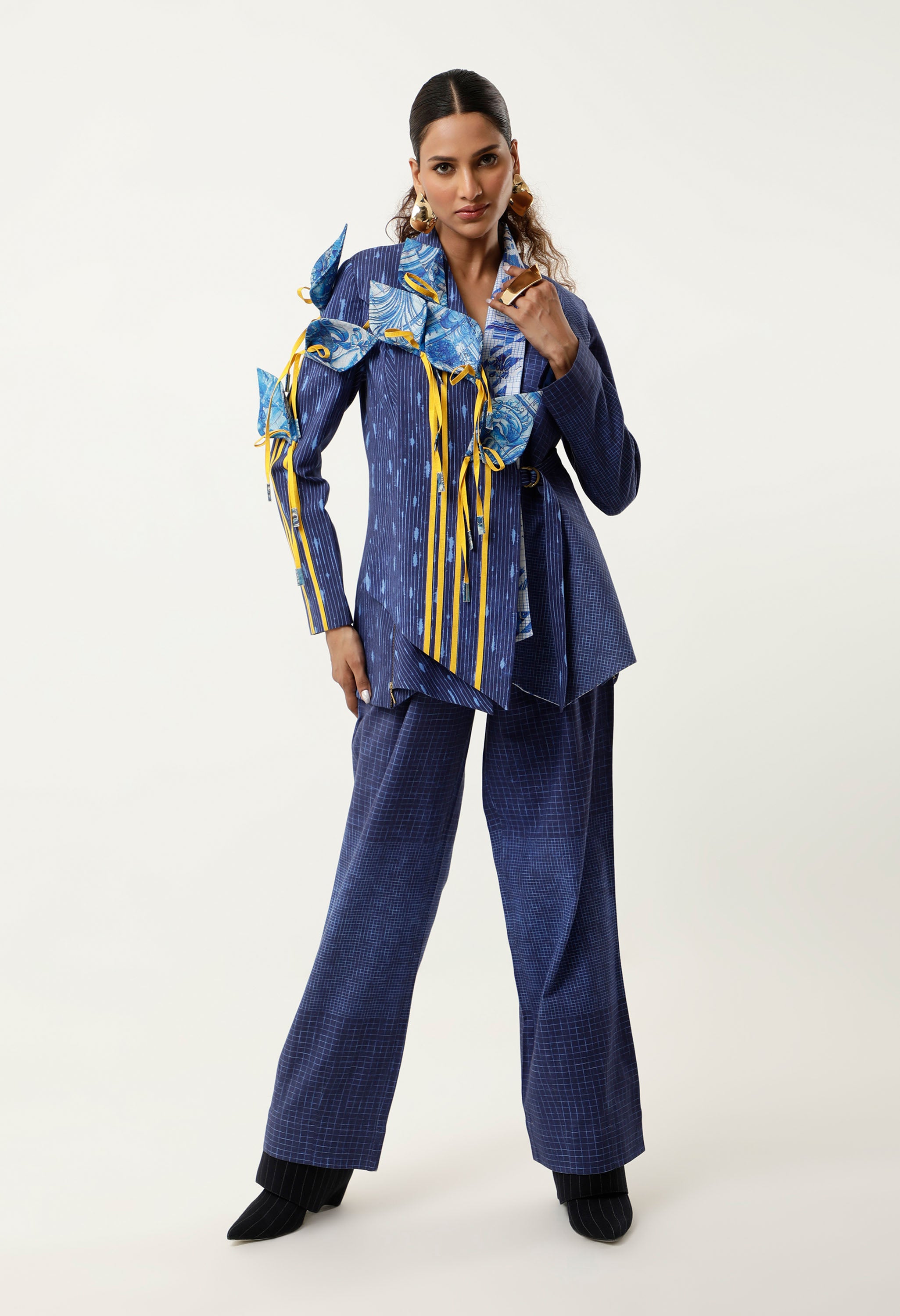 3D TULIP EMB JACKET WITH PANTS