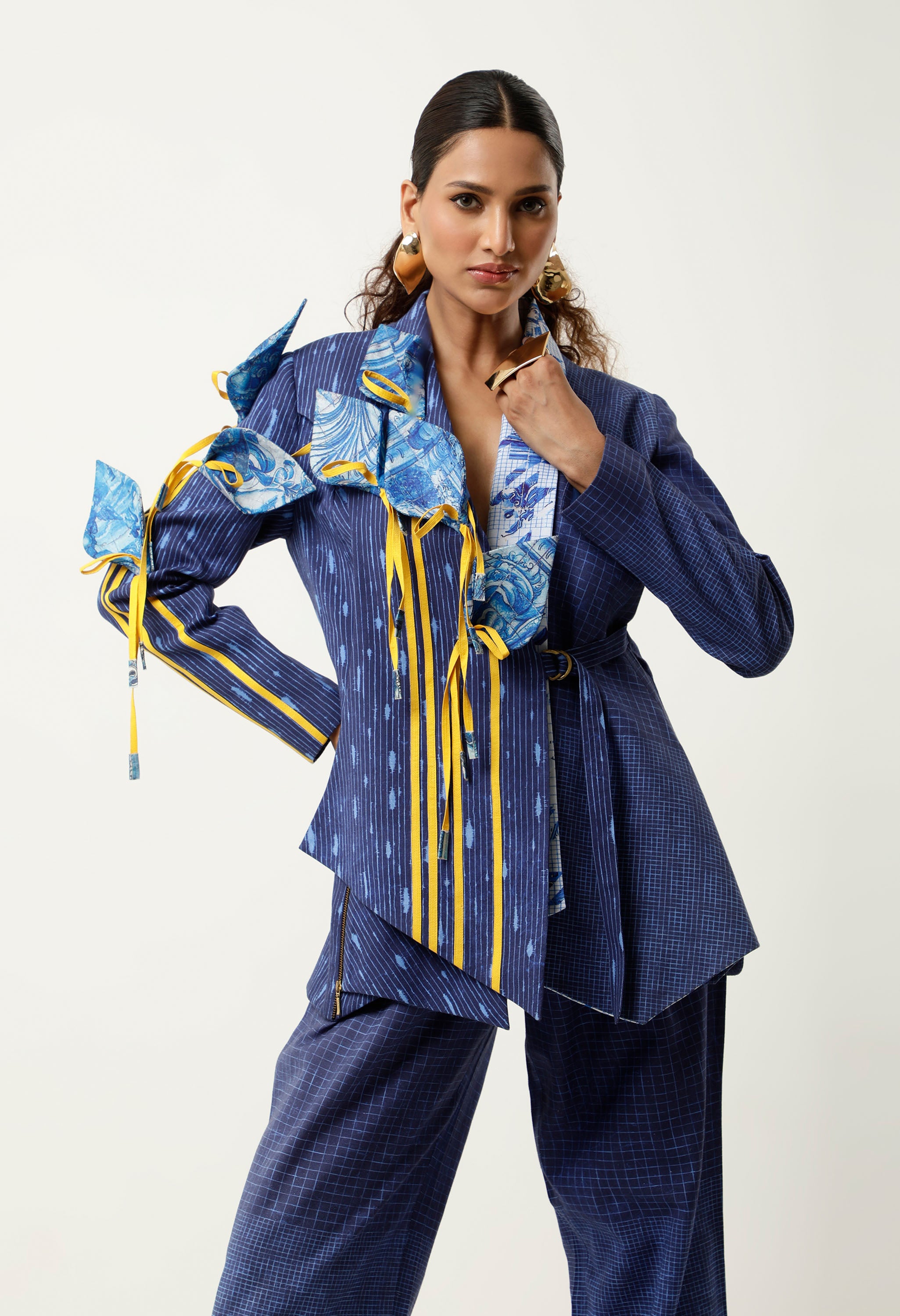 3D TULIP EMB JACKET WITH PANTS