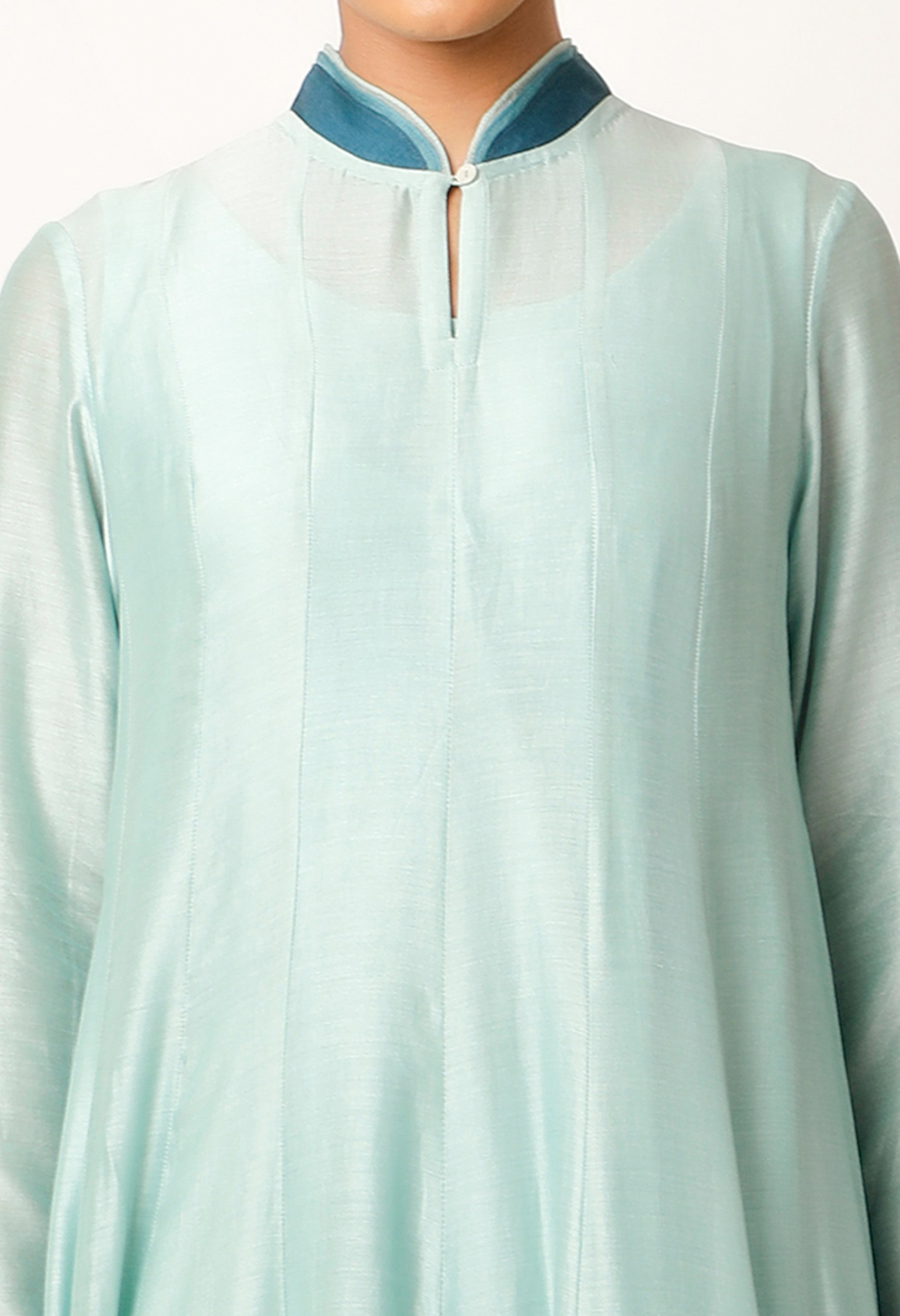 LANDSCAPE EMBROIDERED ZIPPERED KALIDAR WITH PANTS