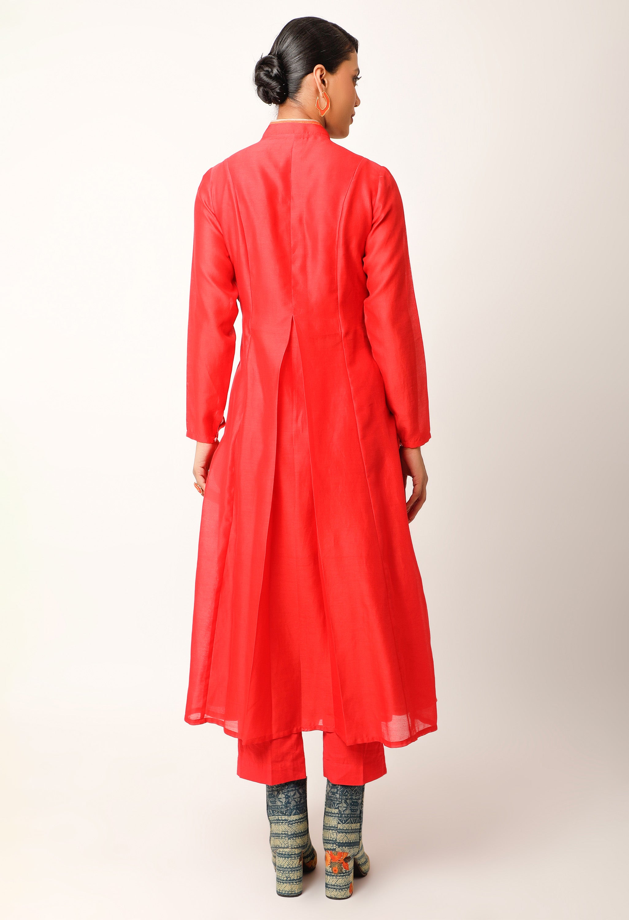 LANDSCAPE EMBROIDERED OVERLAP ANGRAKHA WITH PANTS