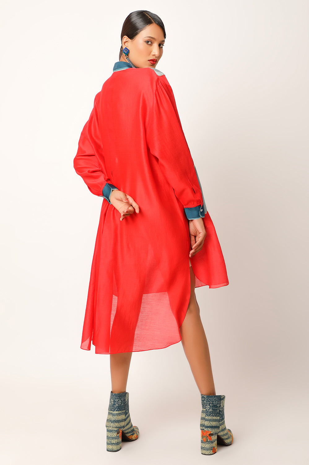 ANTI FIT SHIRT WITH FISH EMBROIDERY AND PANTS