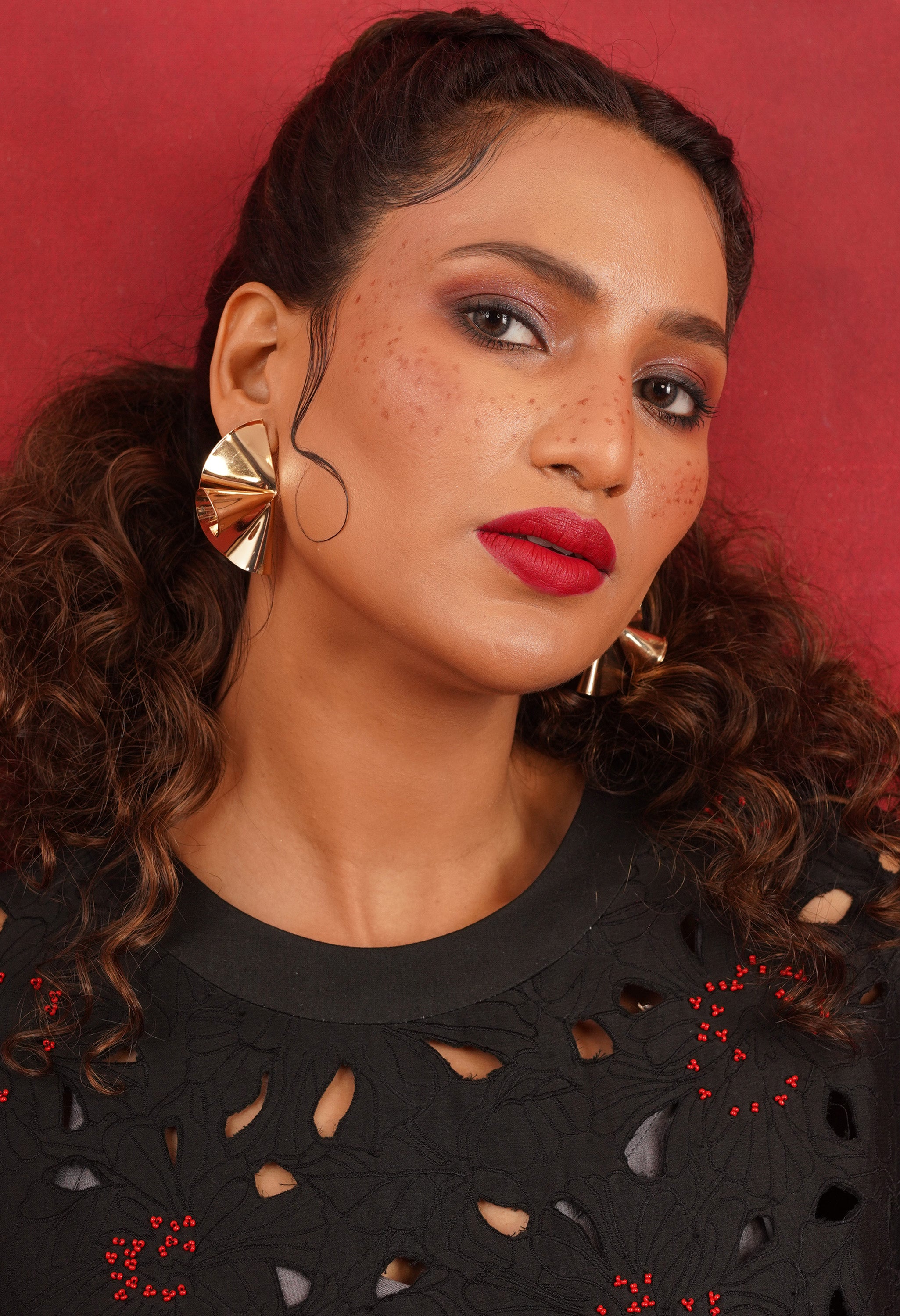 FLORAL CUTWORK SHIFT DRESS