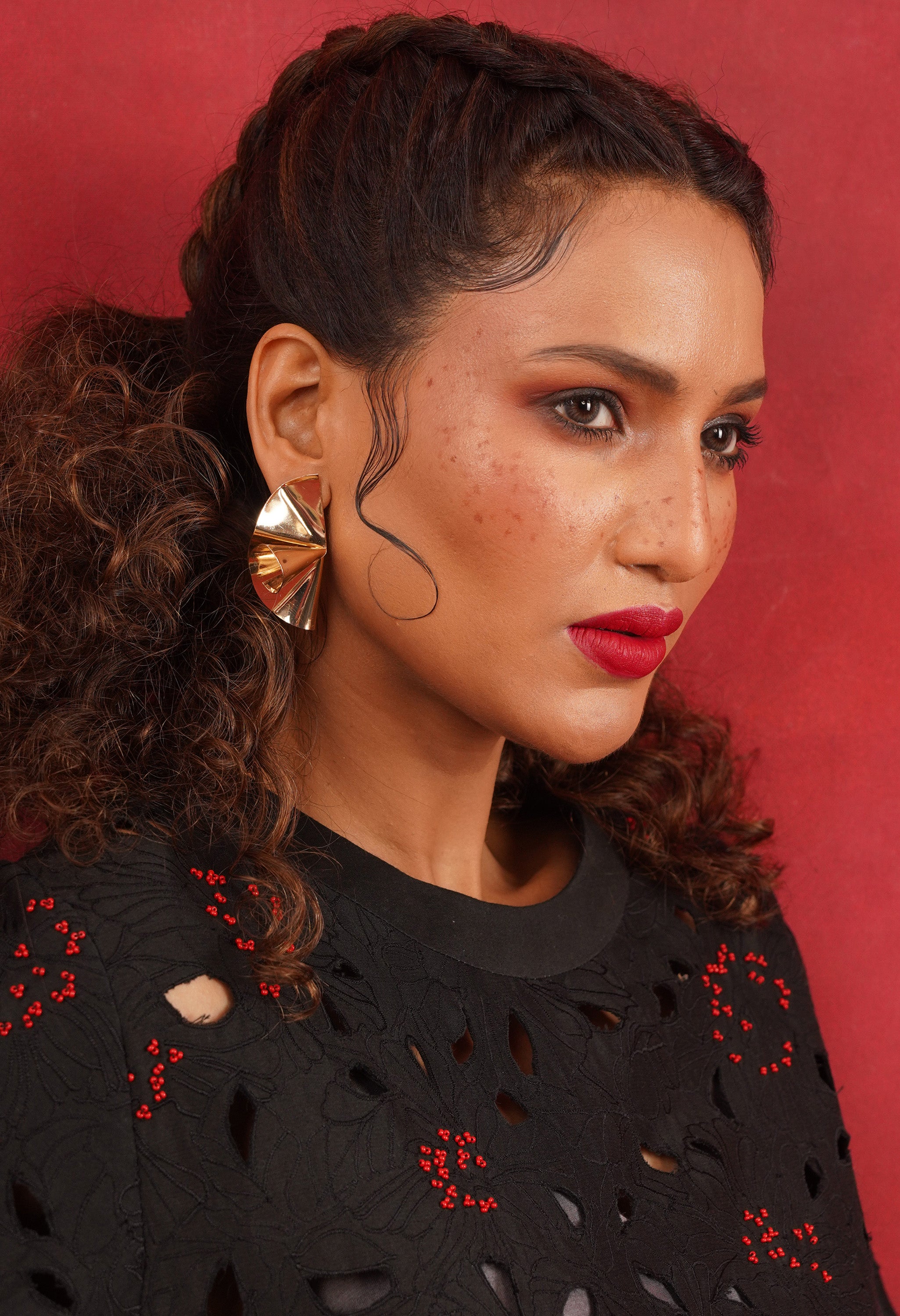 FLORAL CUTWORK SHIFT DRESS