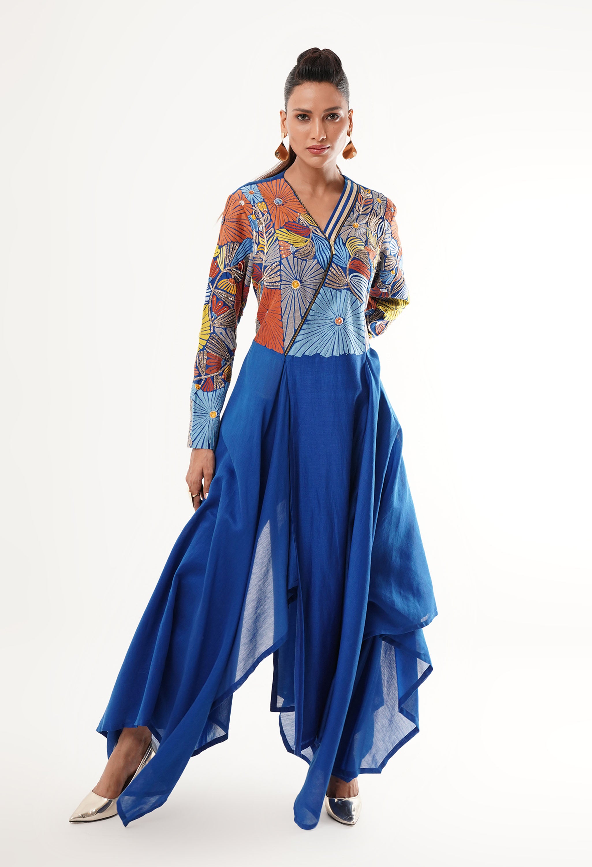 V ASYMMETRICAL NECK KURTA