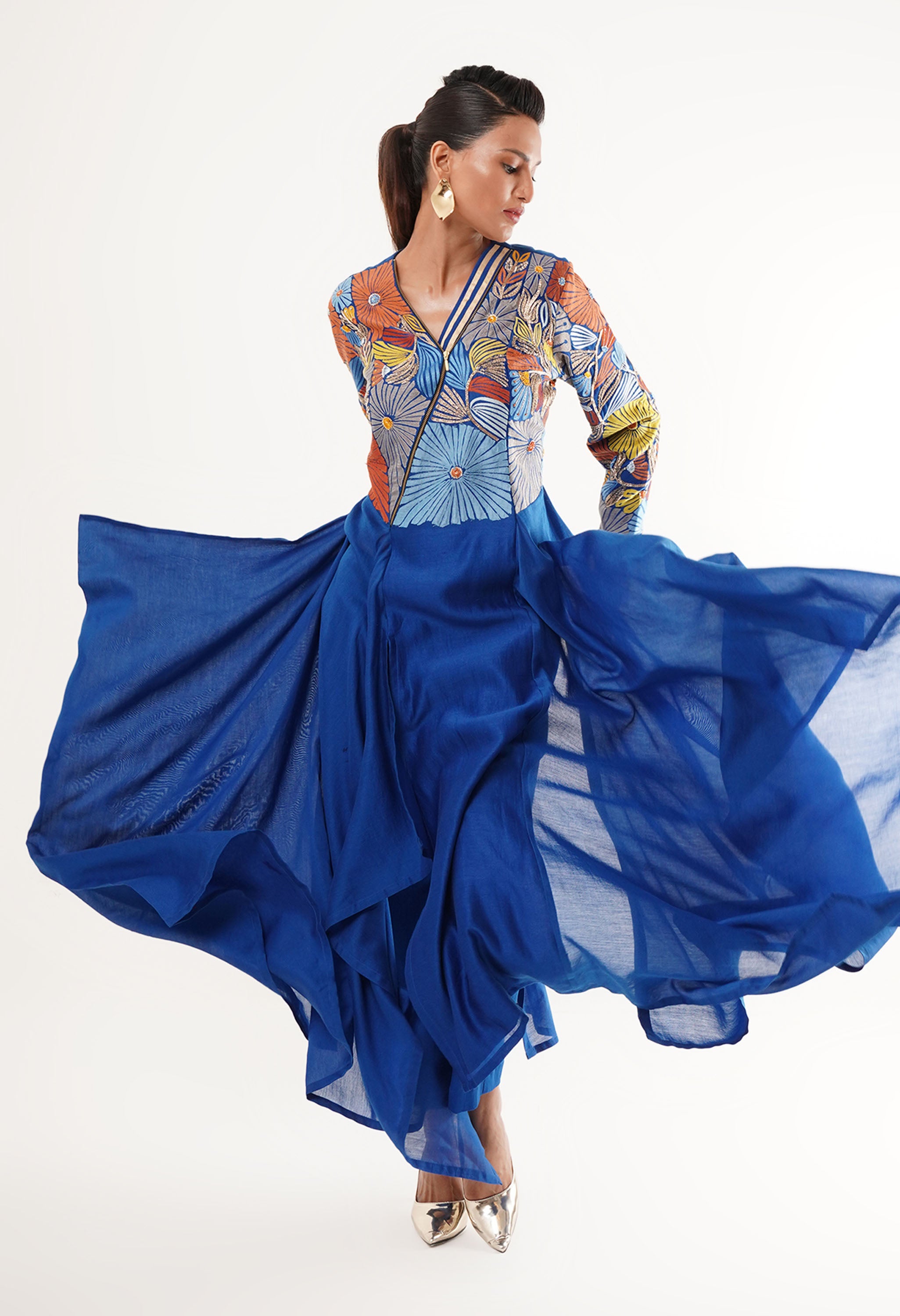 V ASYMMETRICAL NECK KURTA