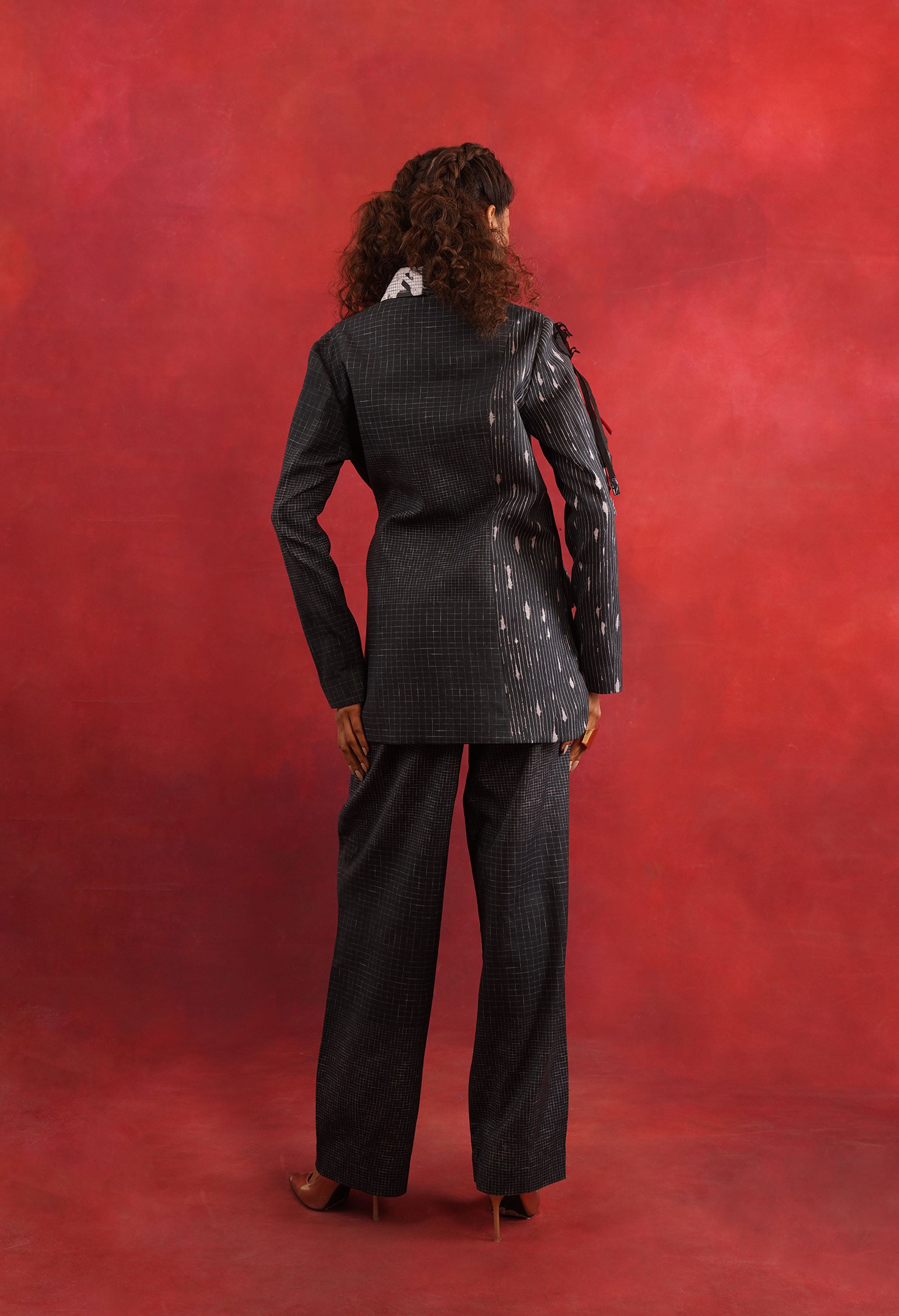 3D TULIP EMB JACKET WITH PANTS