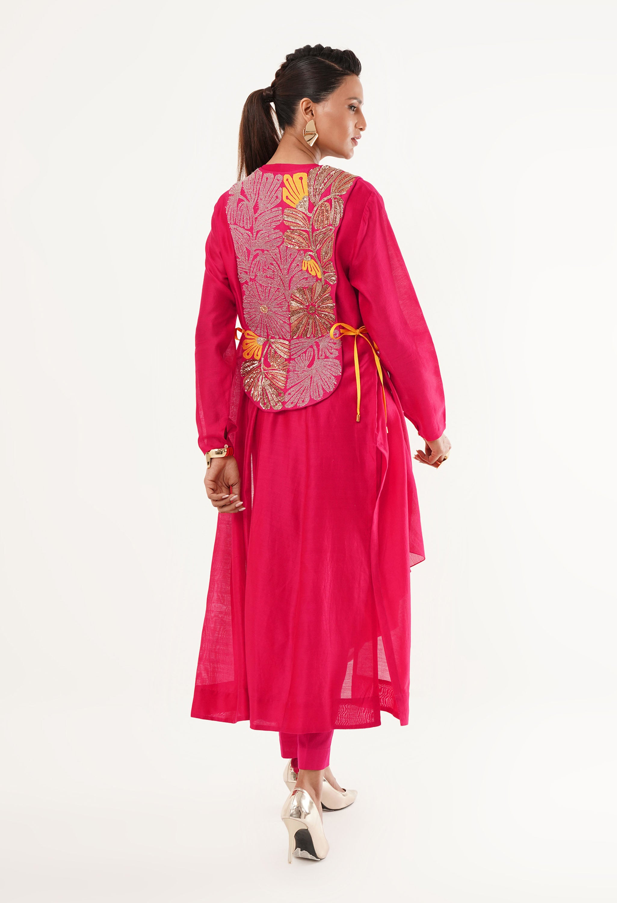 DRAPED KURTA WITH GILET