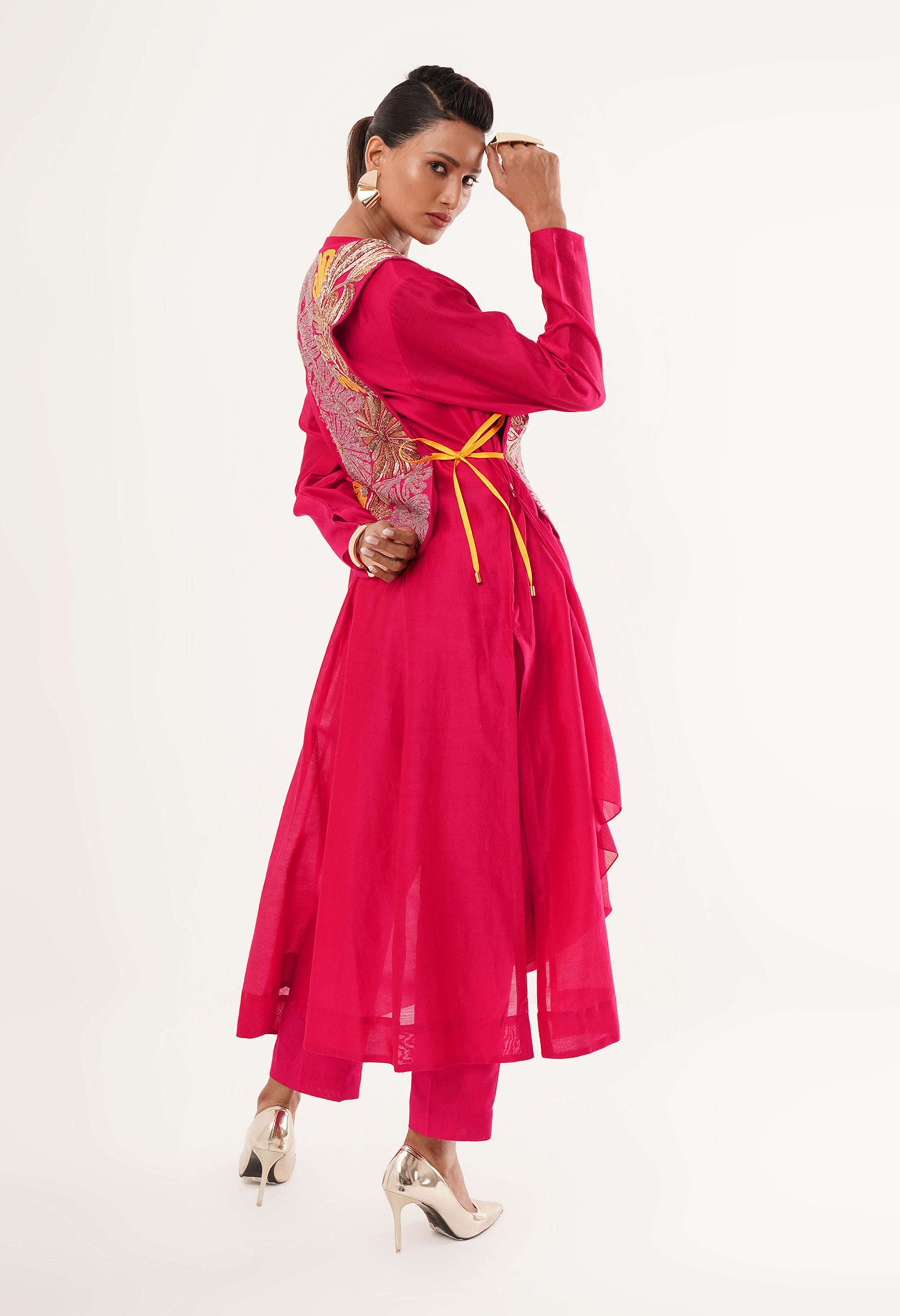 DRAPED KURTA WITH GILET