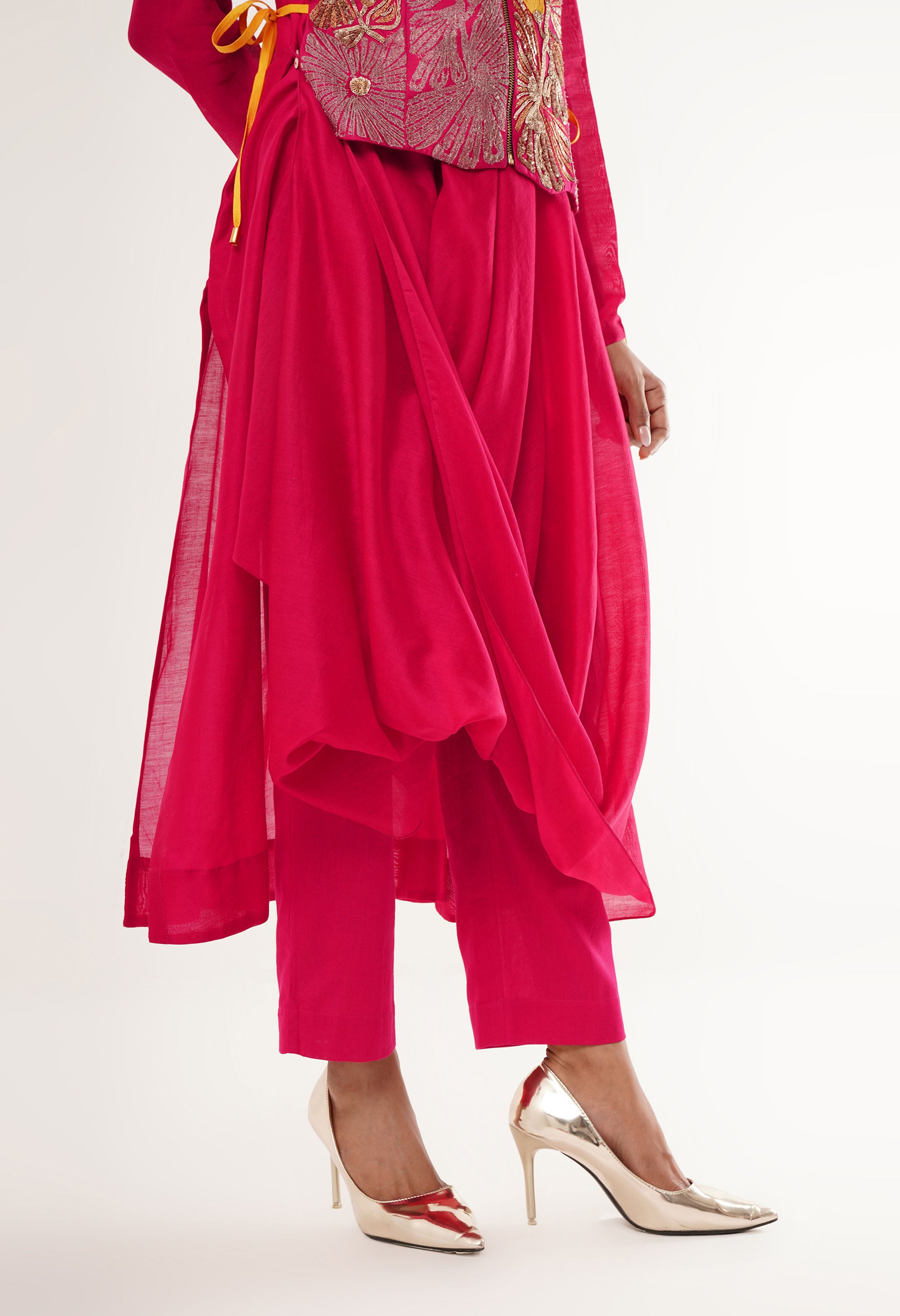 DRAPED KURTA WITH GILET