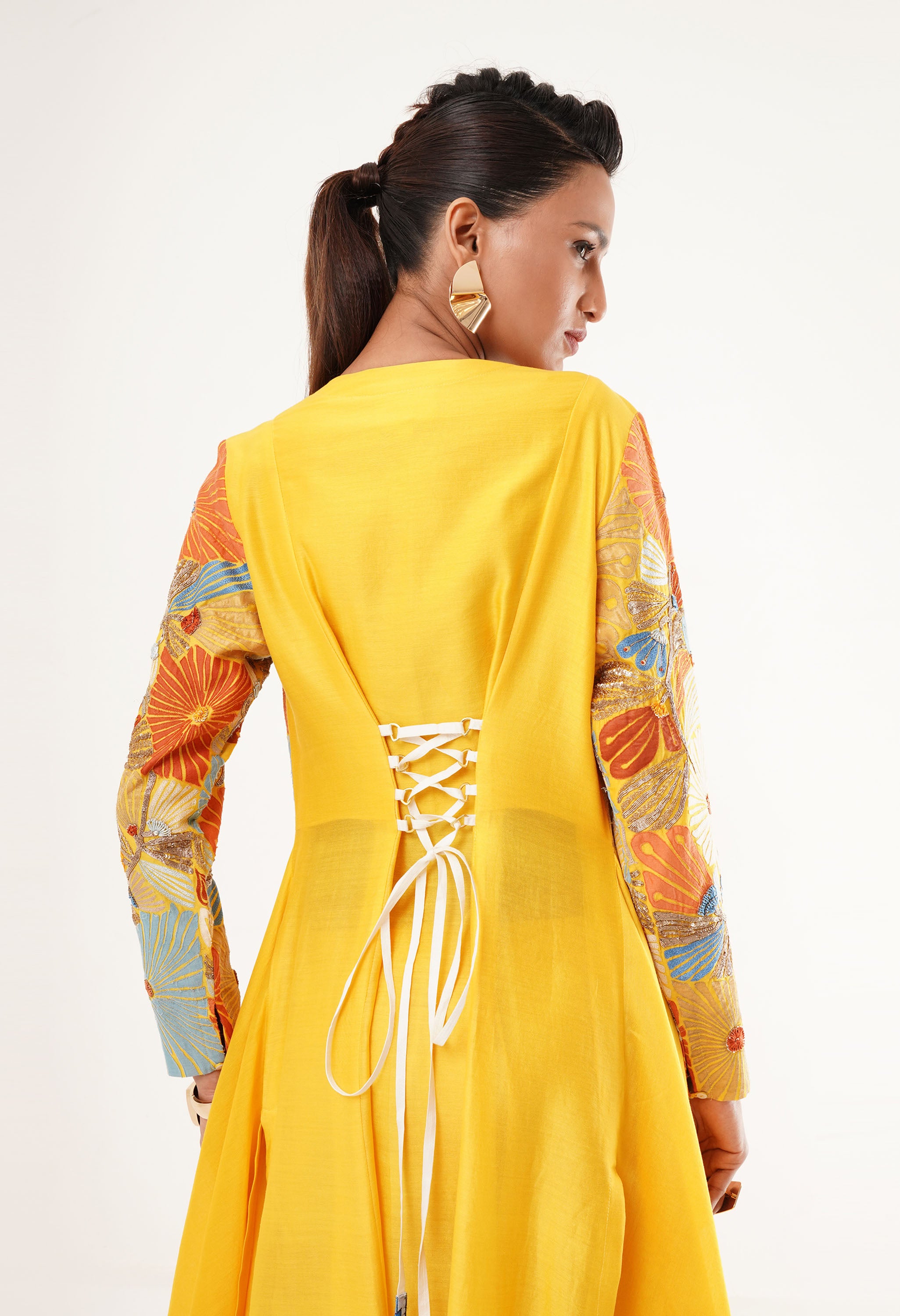 V ASYMMETRICAL NECK KURTA
