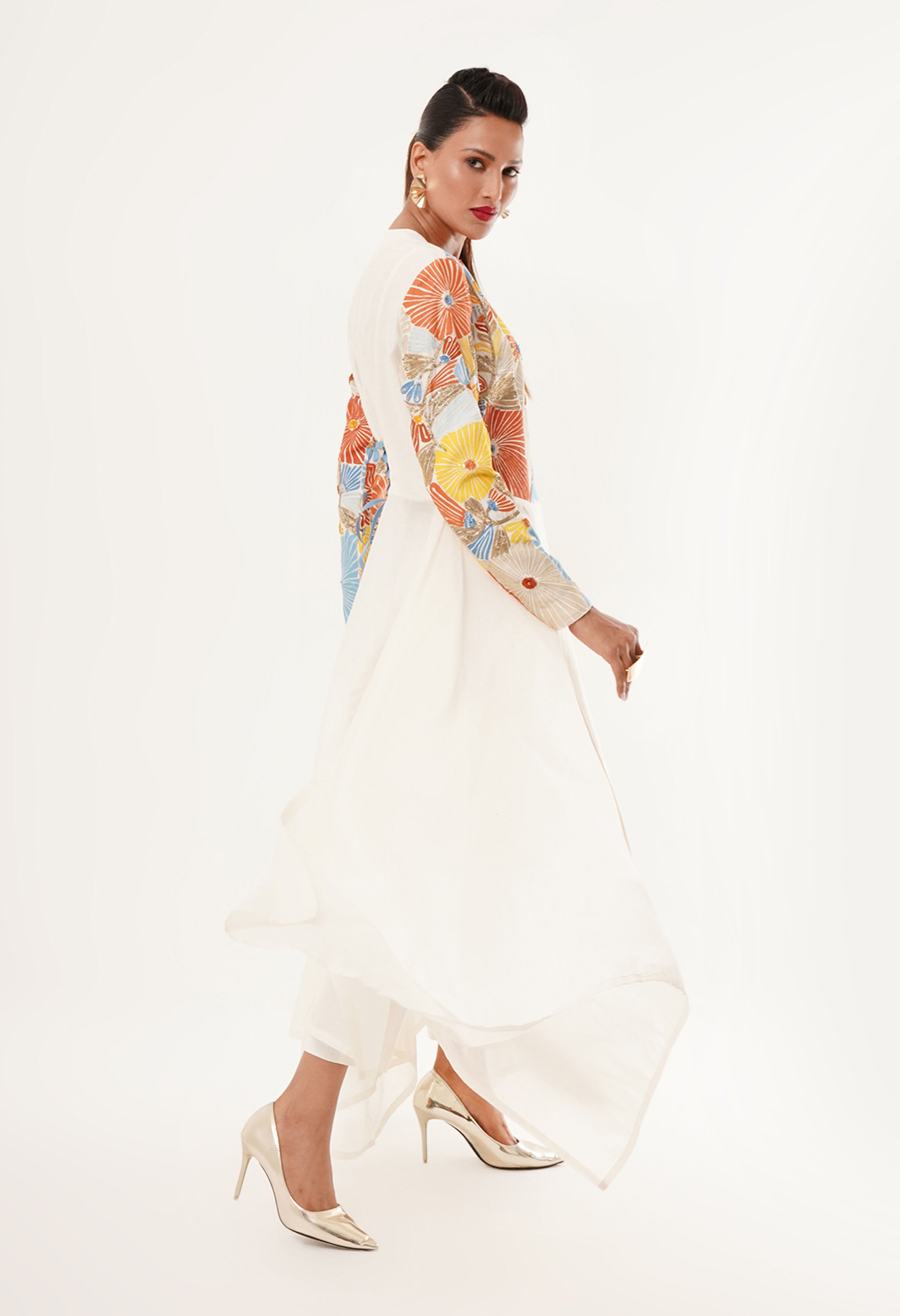 V ASYMMETRICAL NECK KURTA