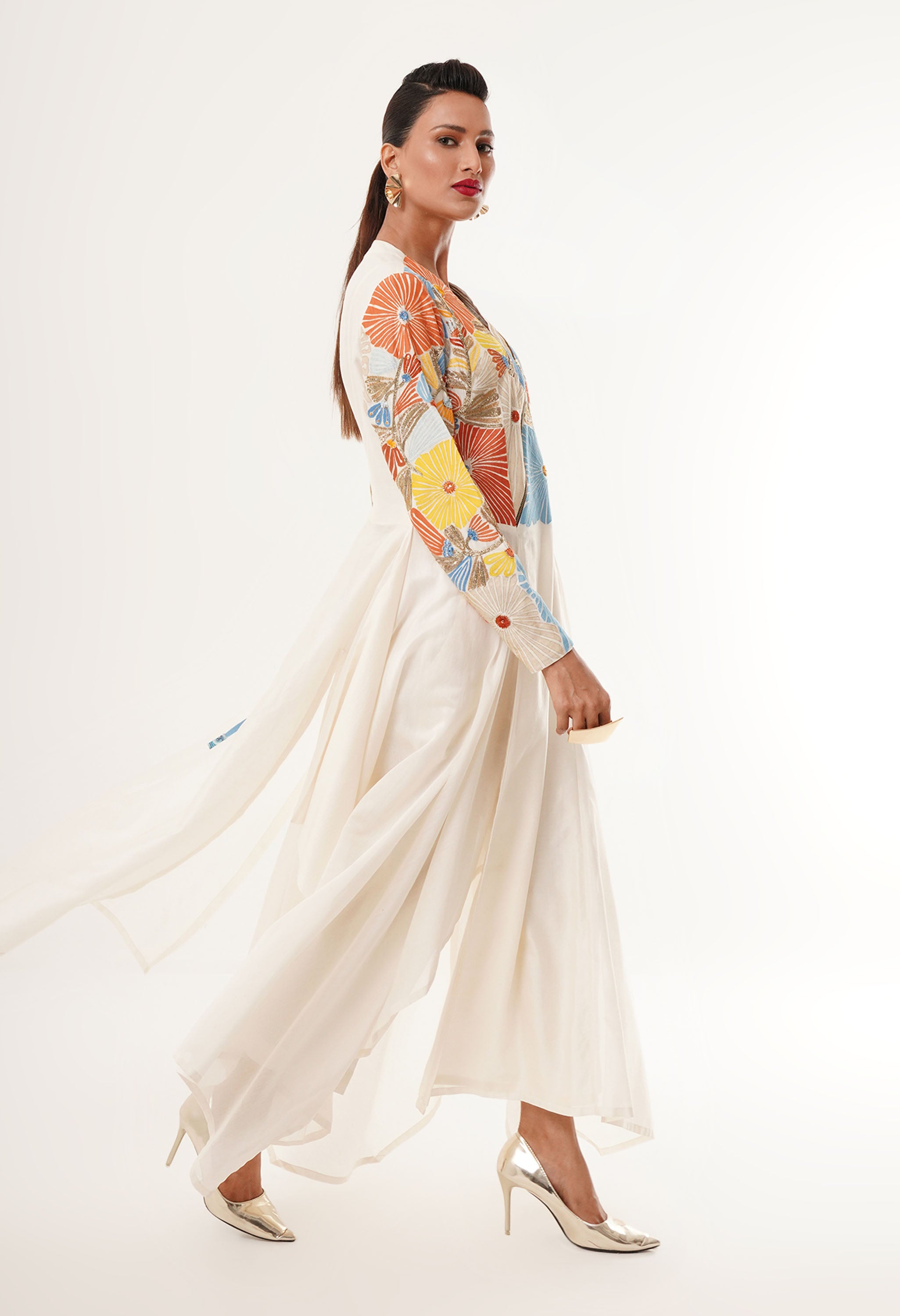 V ASYMMETRICAL NECK KURTA