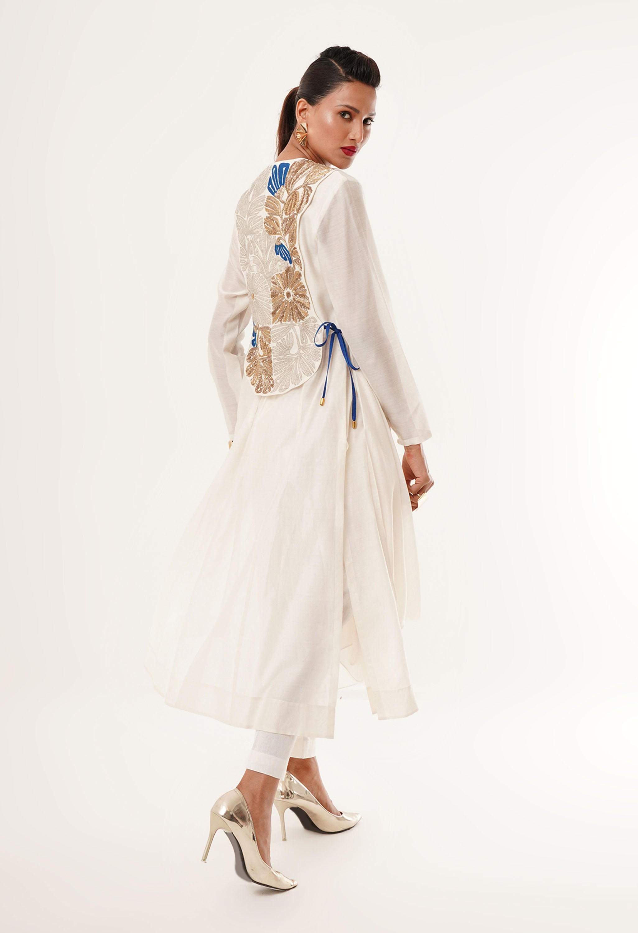 DRAPED KURTA WITH GILET
