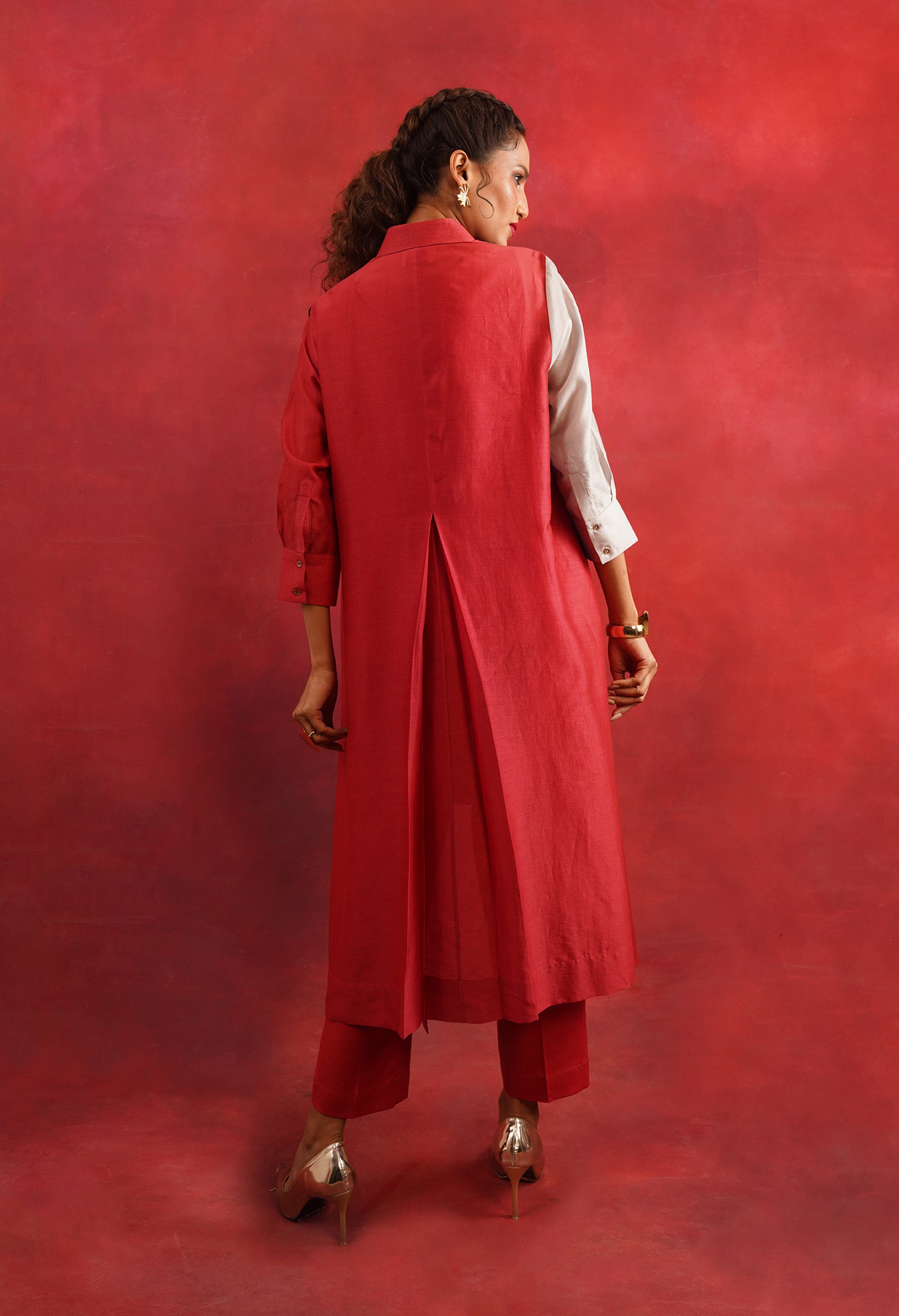 BUTTERFLY EMB COLOR BLOCKED CO ORD SET