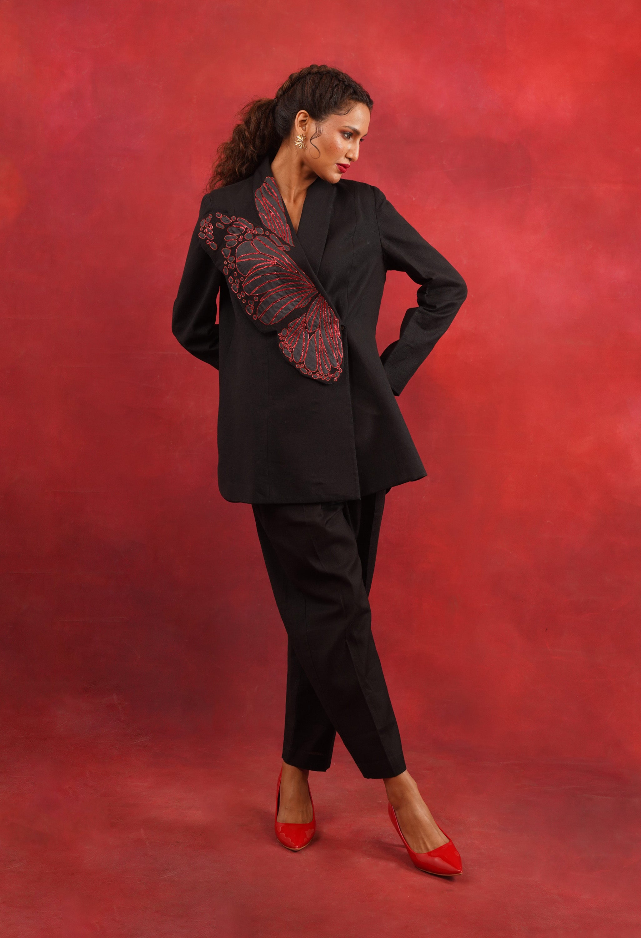 BUTTERFLY LINEN JACKET SET