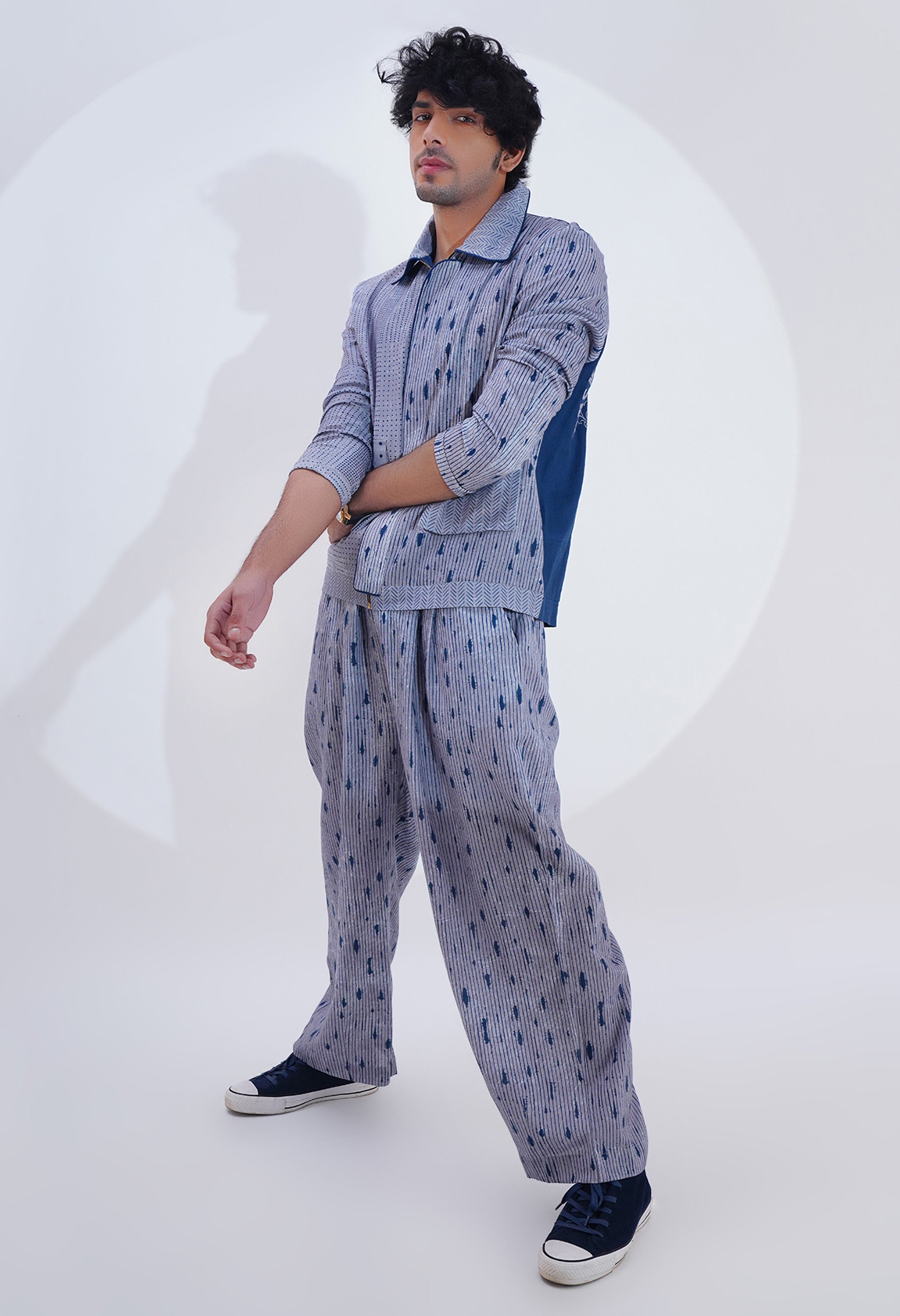 PRINTED CO ORD WITH TIGER EMB BACK DETAILING