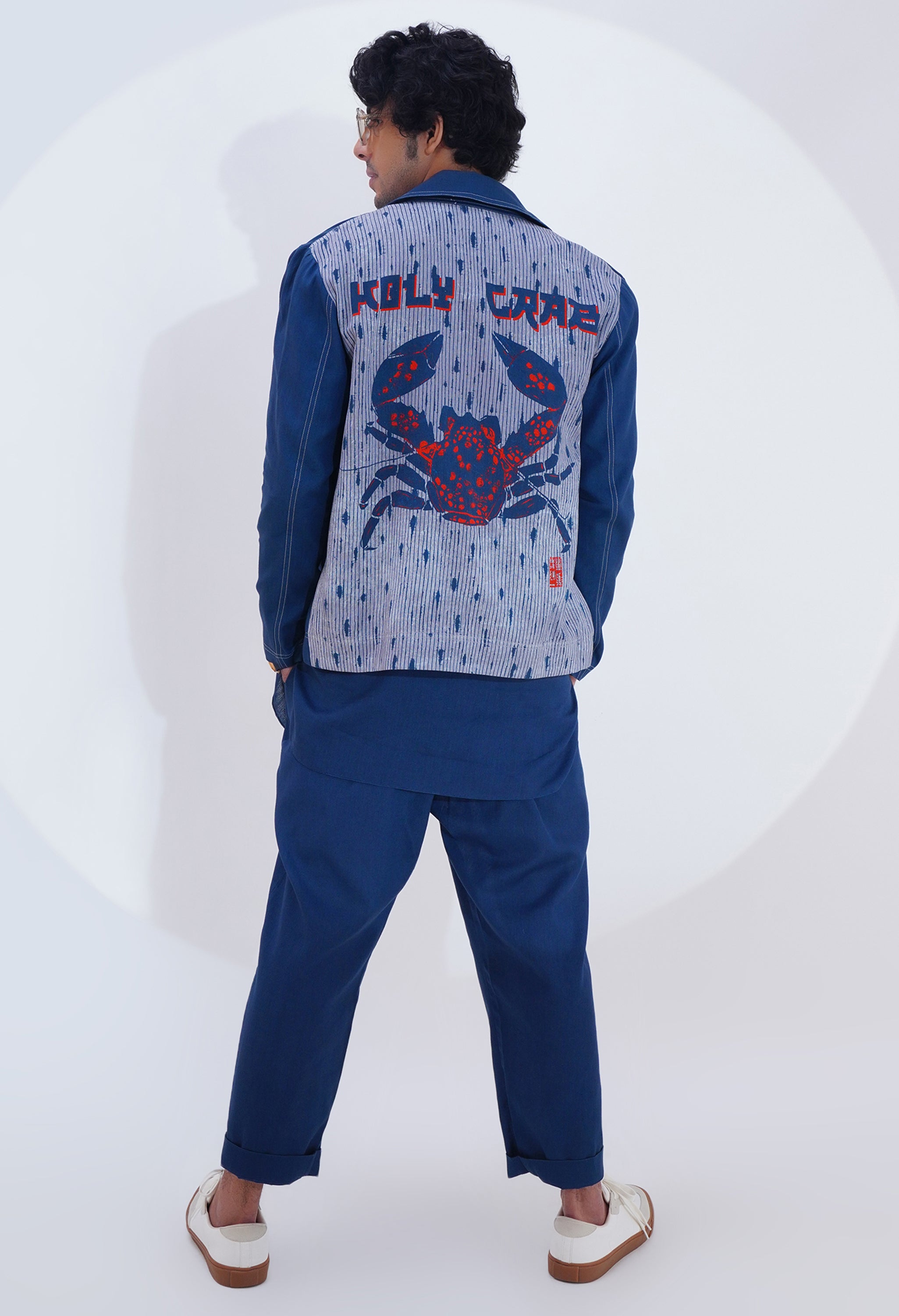 BIKER JACKET WITH PRINTED BACK