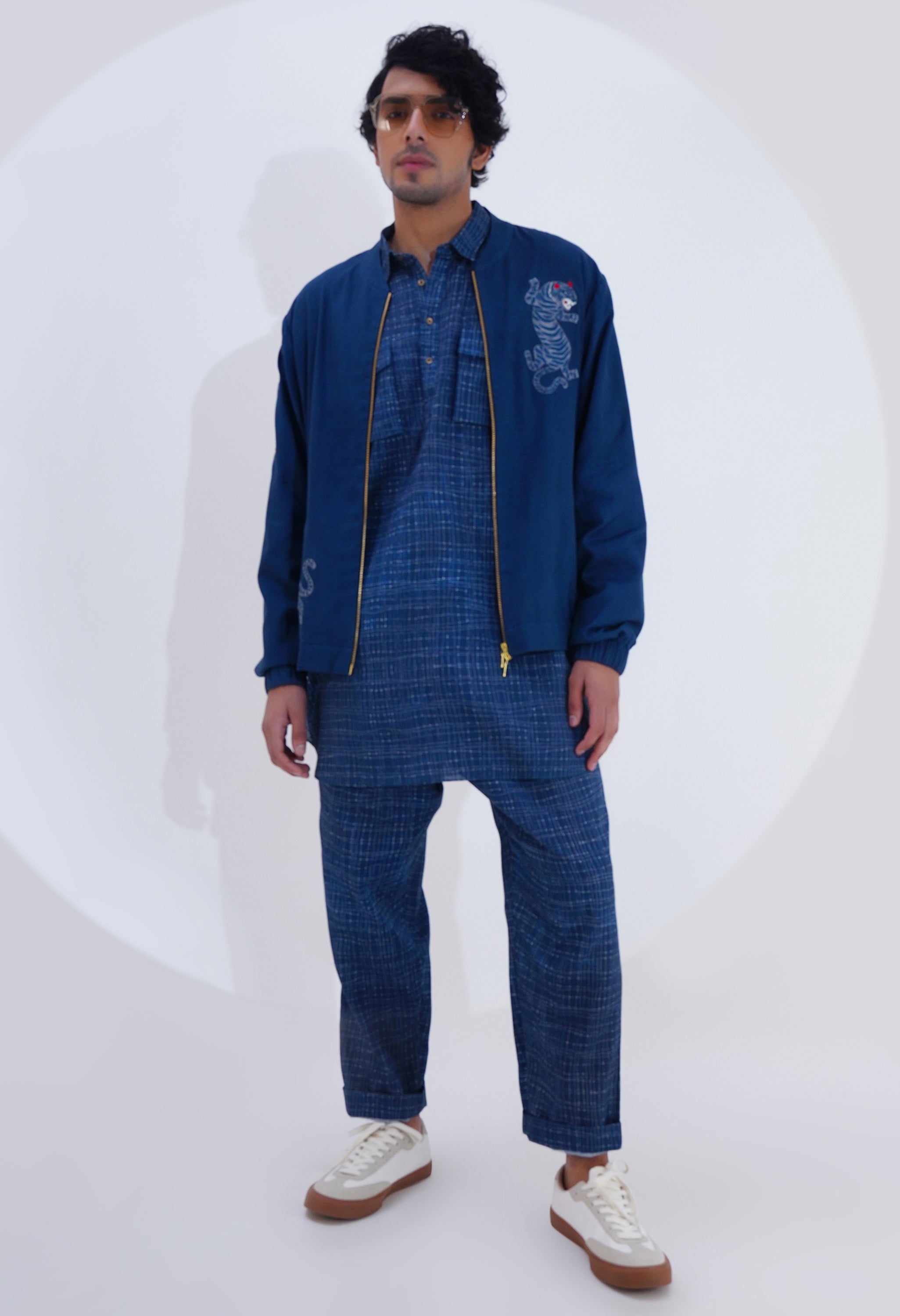 TIGER EMBROIDERED BOMBER JACKET