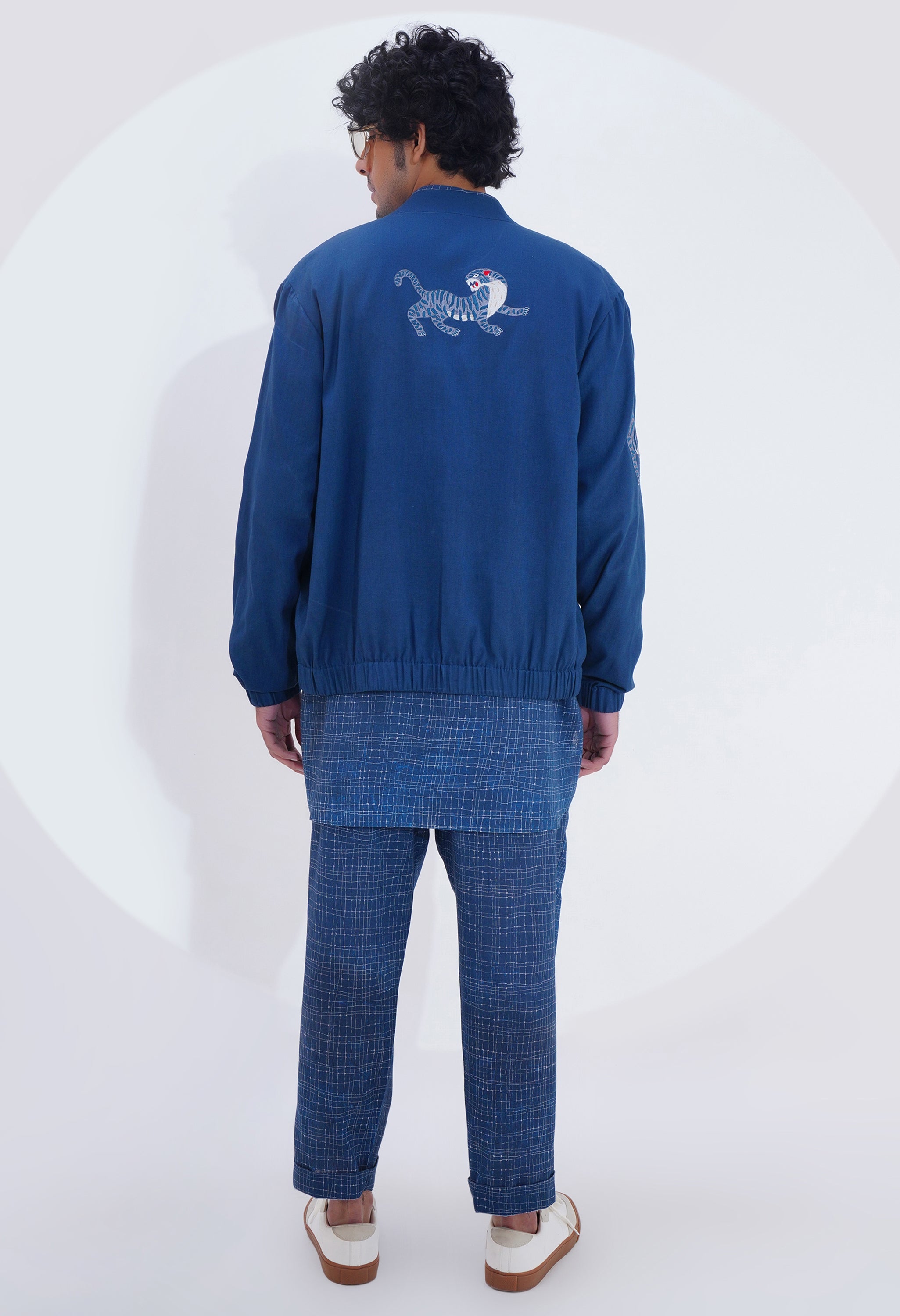 TIGER EMBROIDERED BOMBER JACKET