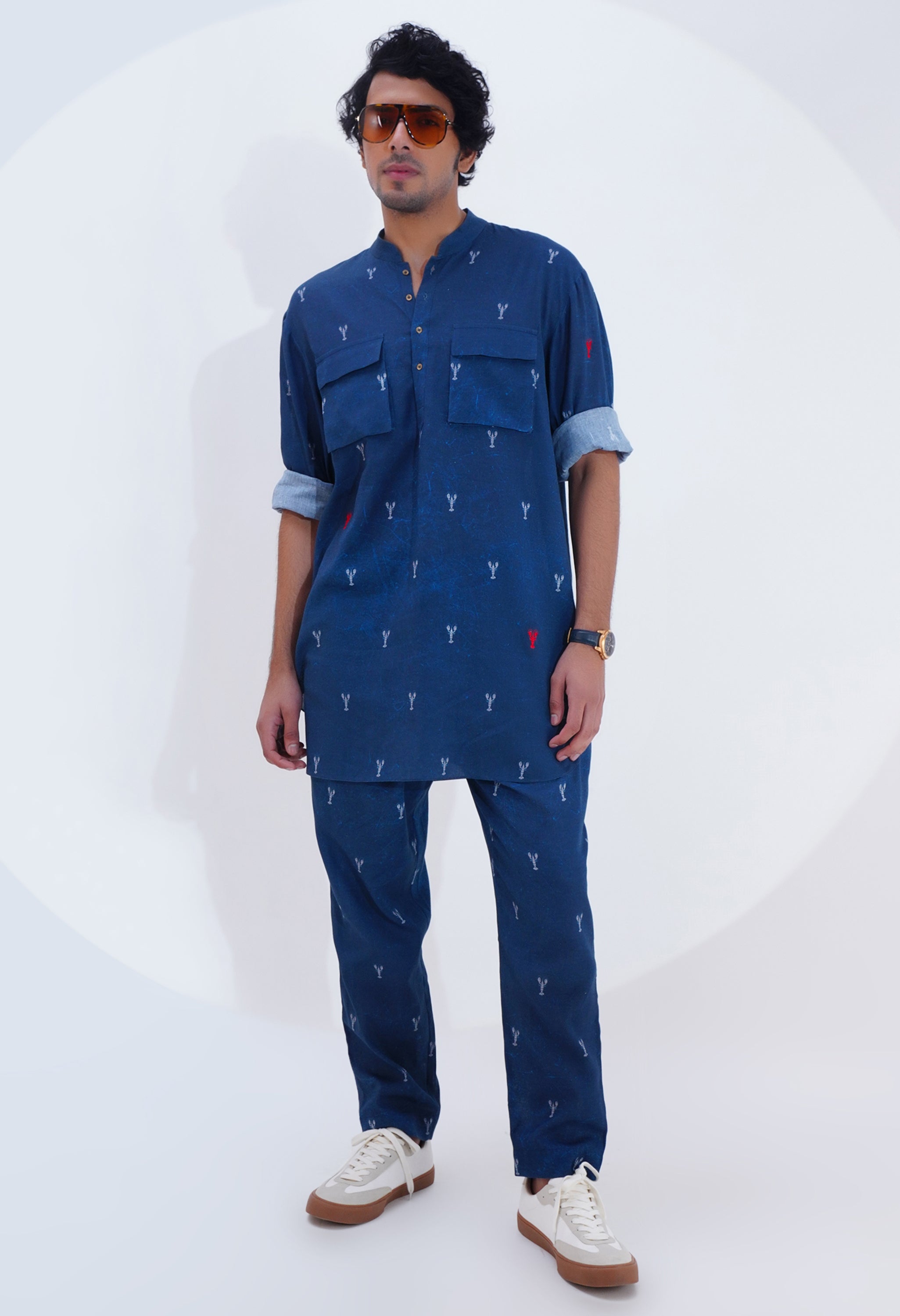 LOBSTER PRINTED KURTA WITH PANTS