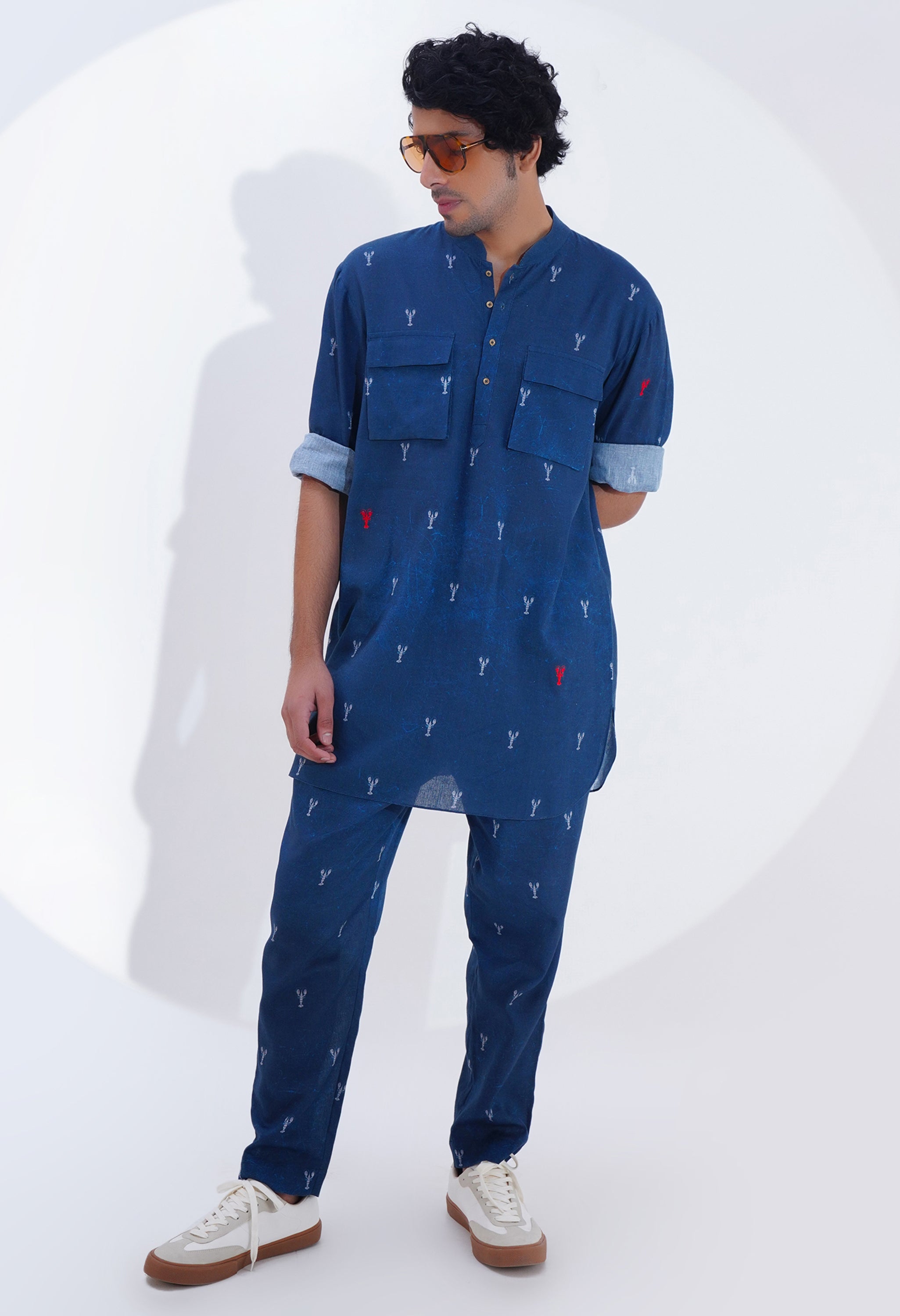 LOBSTER PRINTED KURTA WITH PANTS