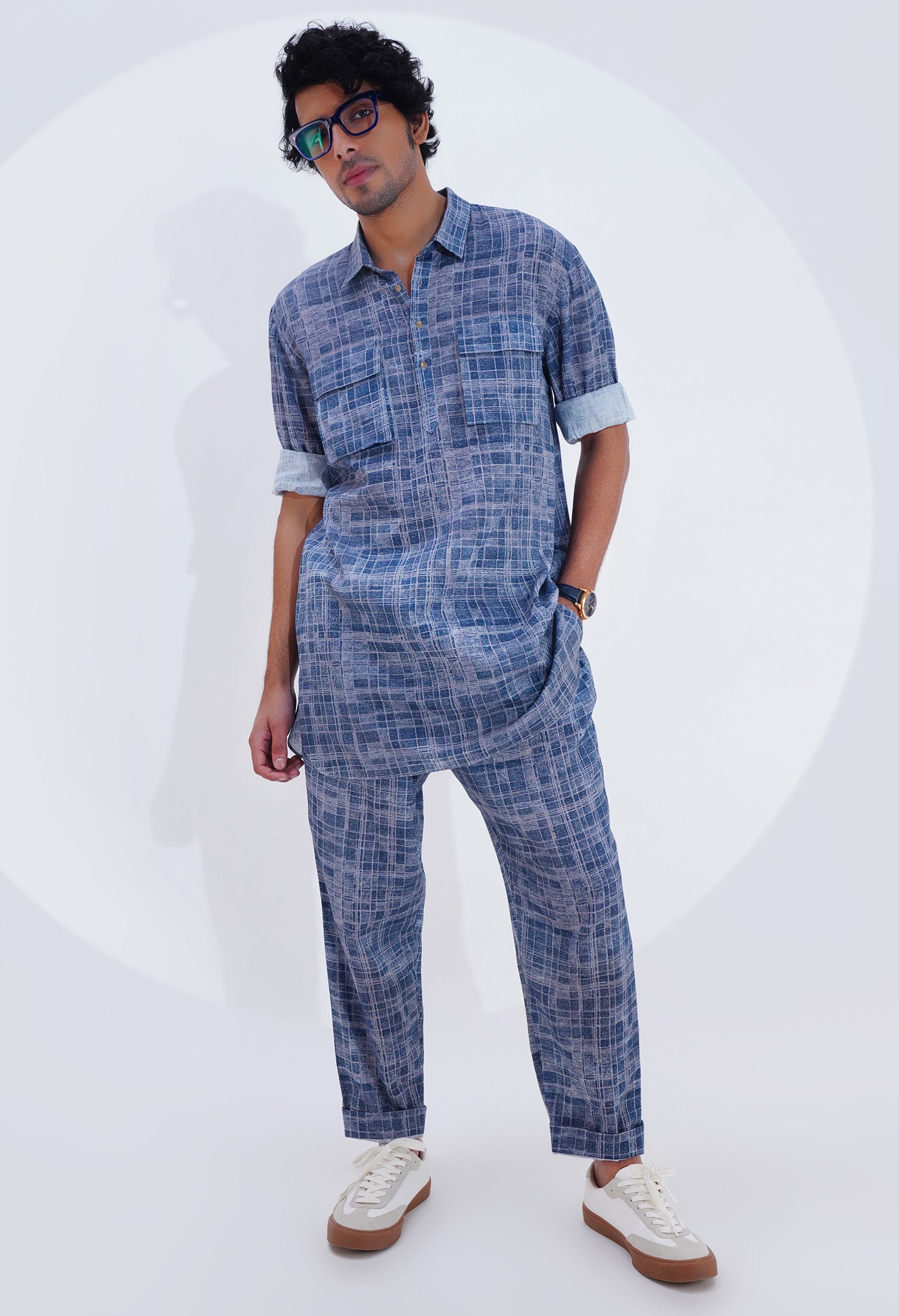 PRINTED KURTA SET WITH POCKET DETAILING