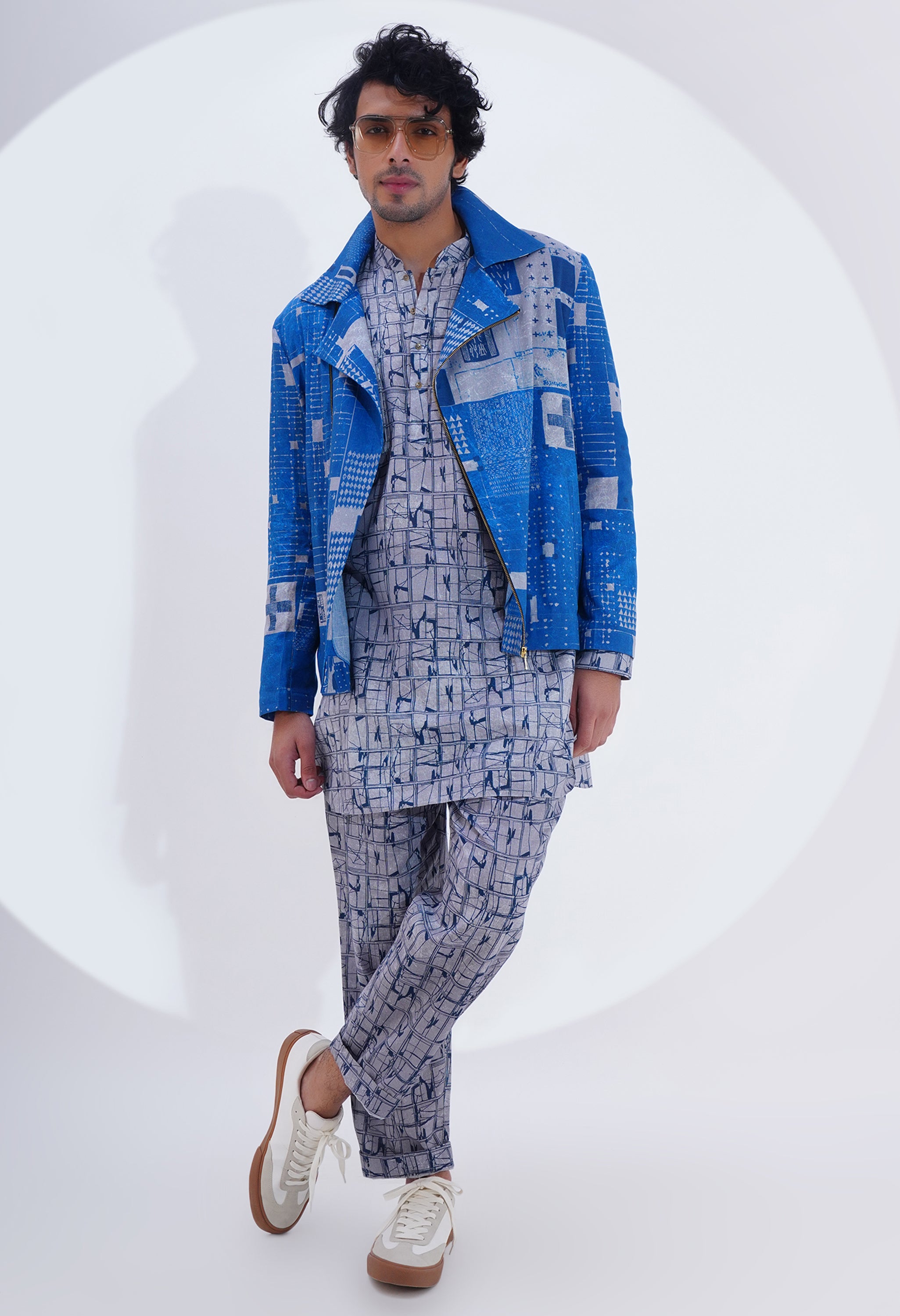 PRINTED BIKER JACKET