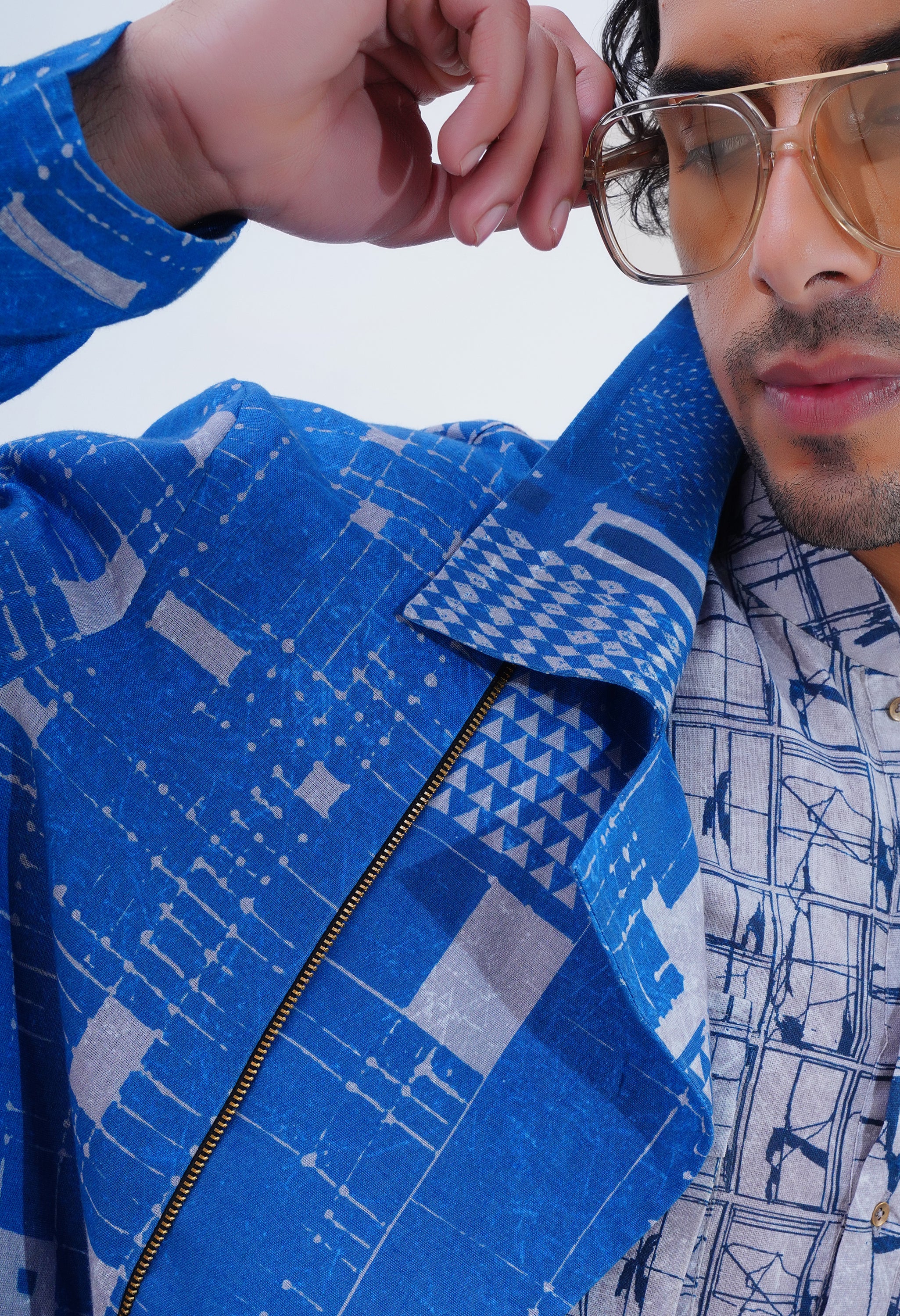 PRINTED BIKER JACKET