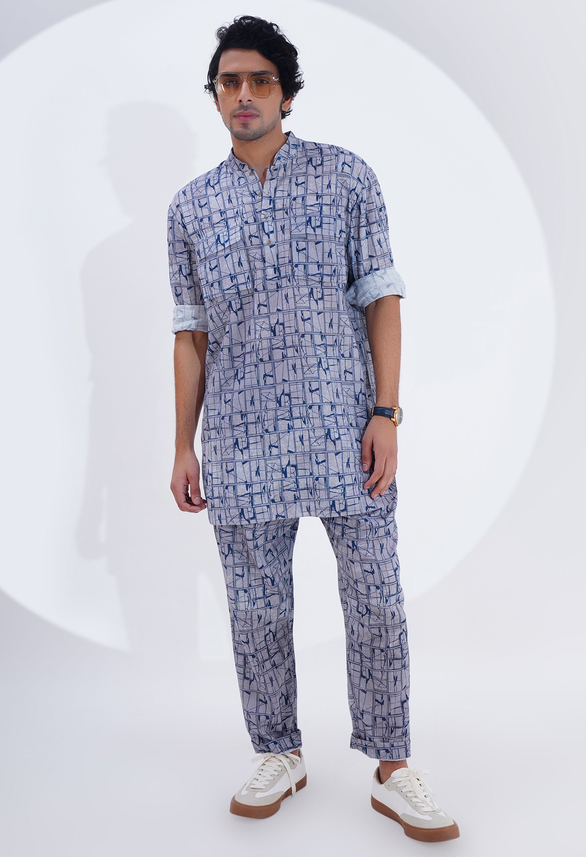PRINTED KURTA SET WITH POCKET DETAILING