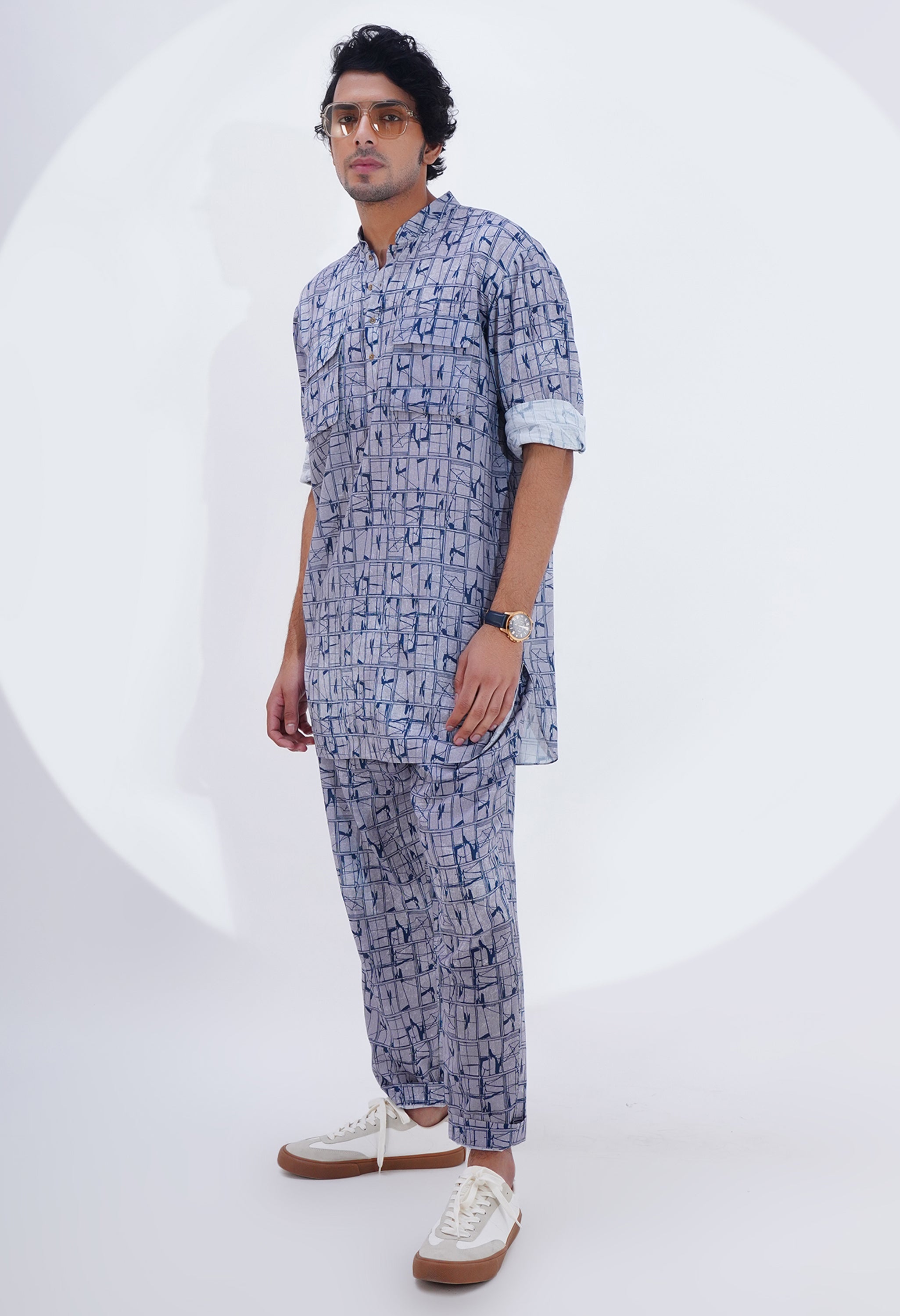 PRINTED KURTA SET WITH POCKET DETAILING