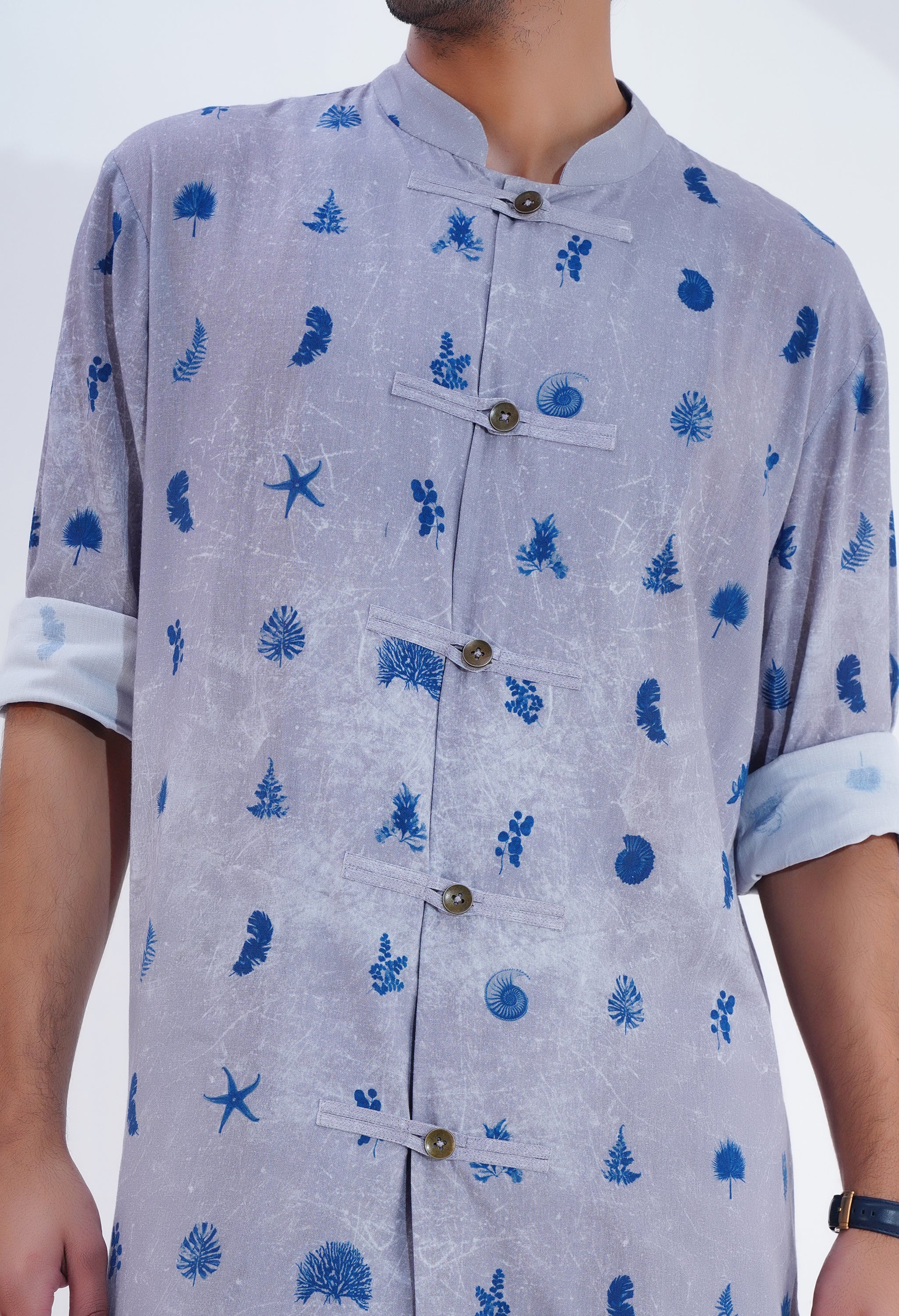 PRINTED LONG KURTA WITH PANTS