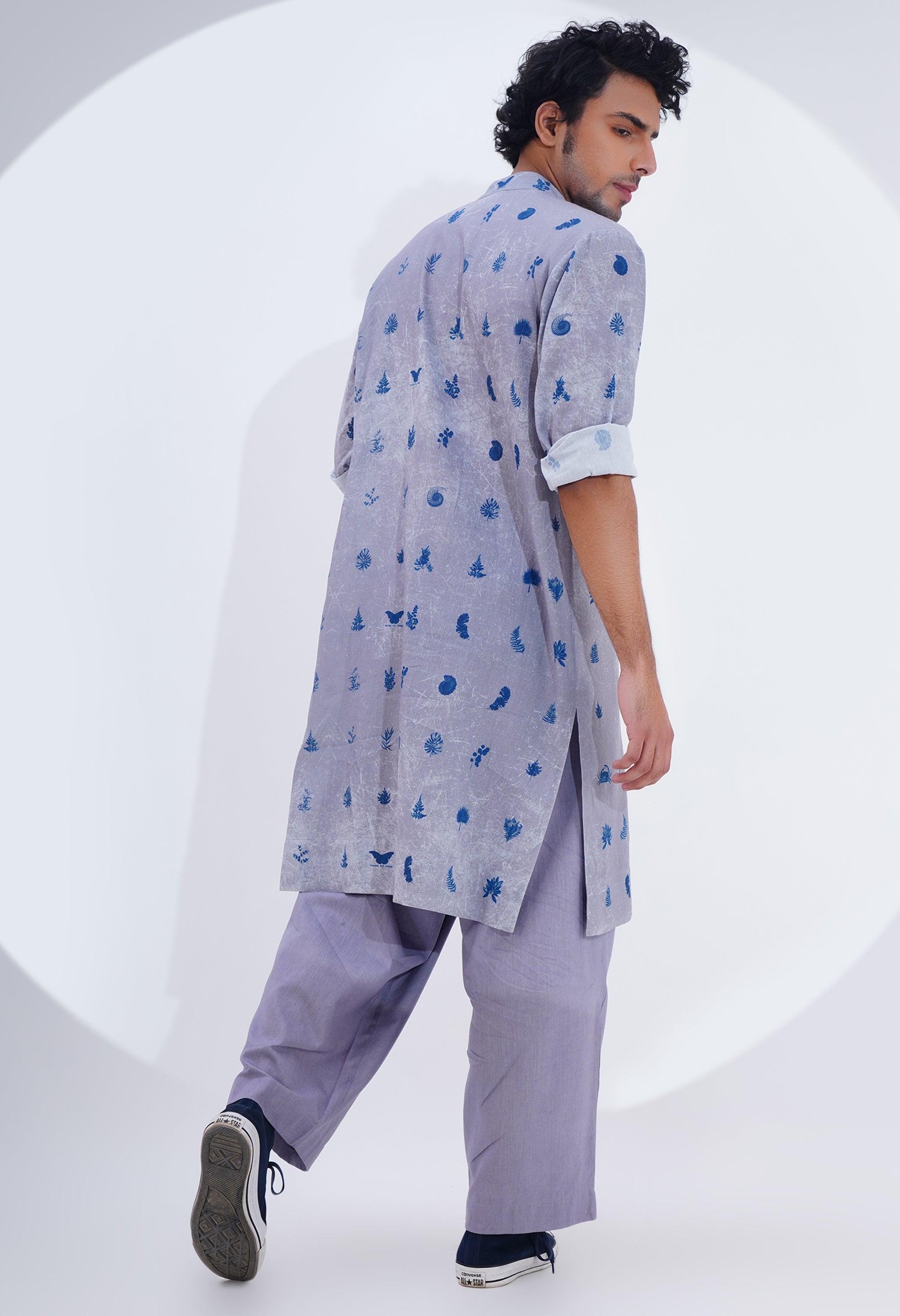 PRINTED LONG KURTA WITH PANTS