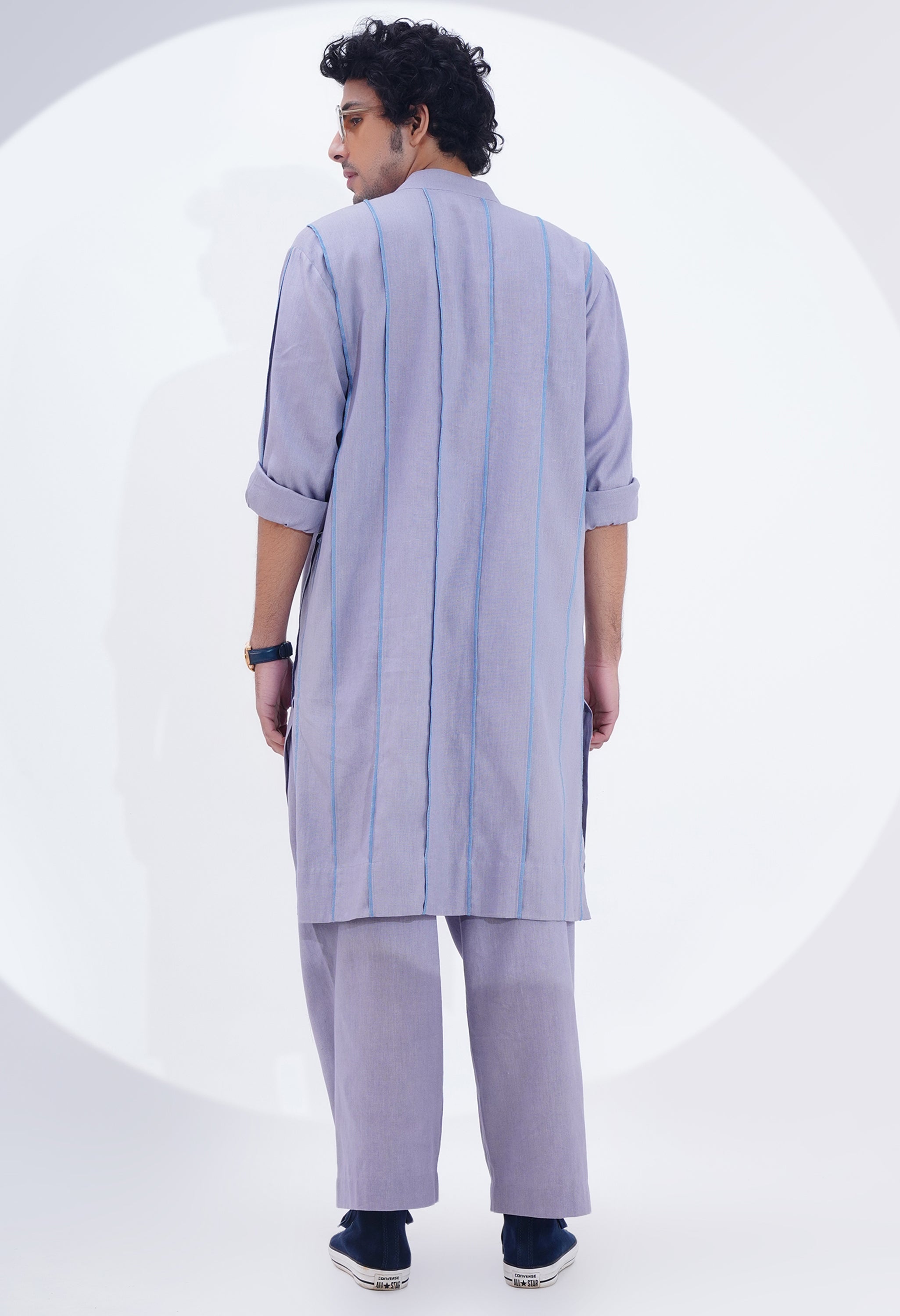 OVERLOCK PANEL DETAILING KURTA WITH PANT