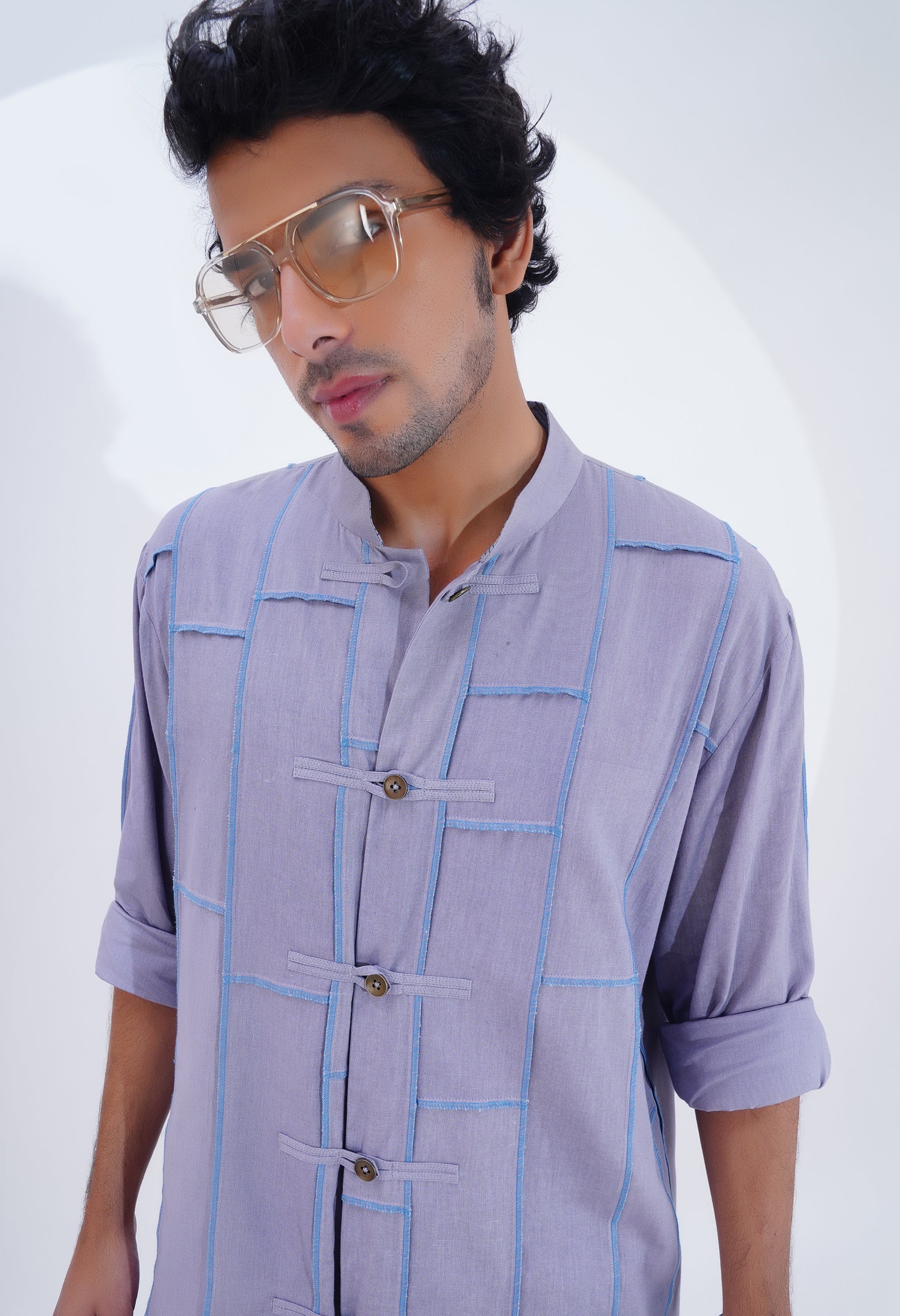 OVERLOCK PANEL DETAILING KURTA WITH PANT