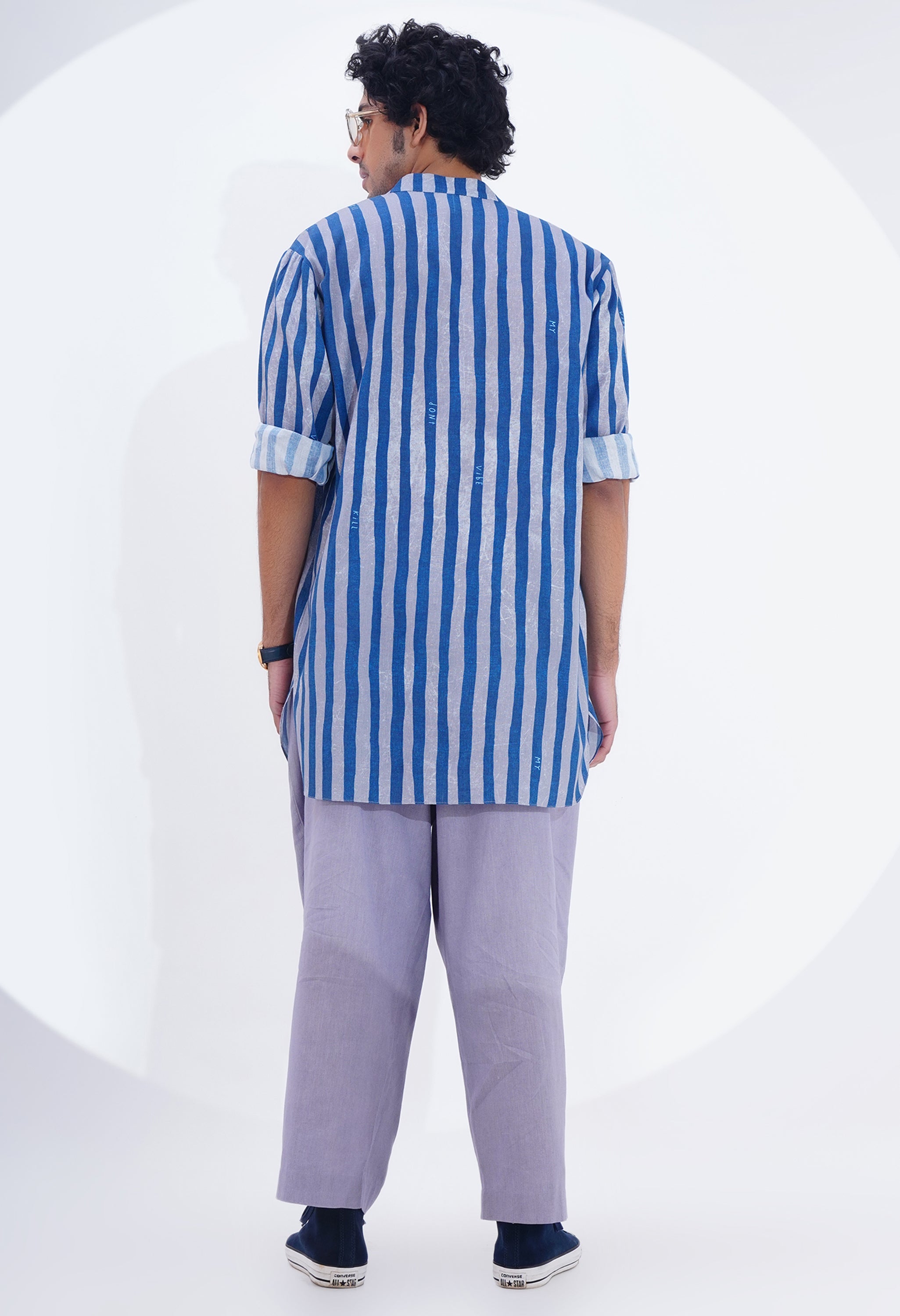 STRIPED PRINTED KURTA WITH PANTS