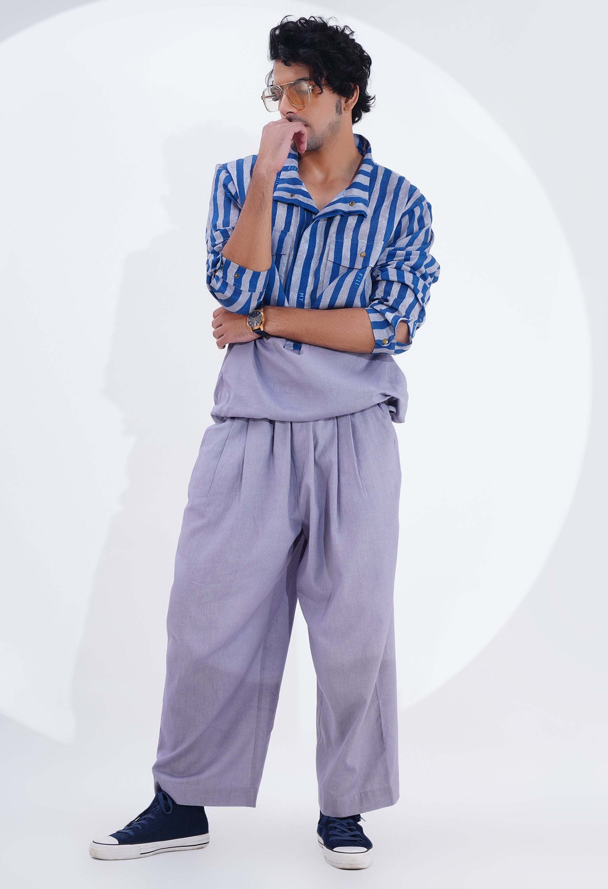 STRIPED PRINTED SHACKET