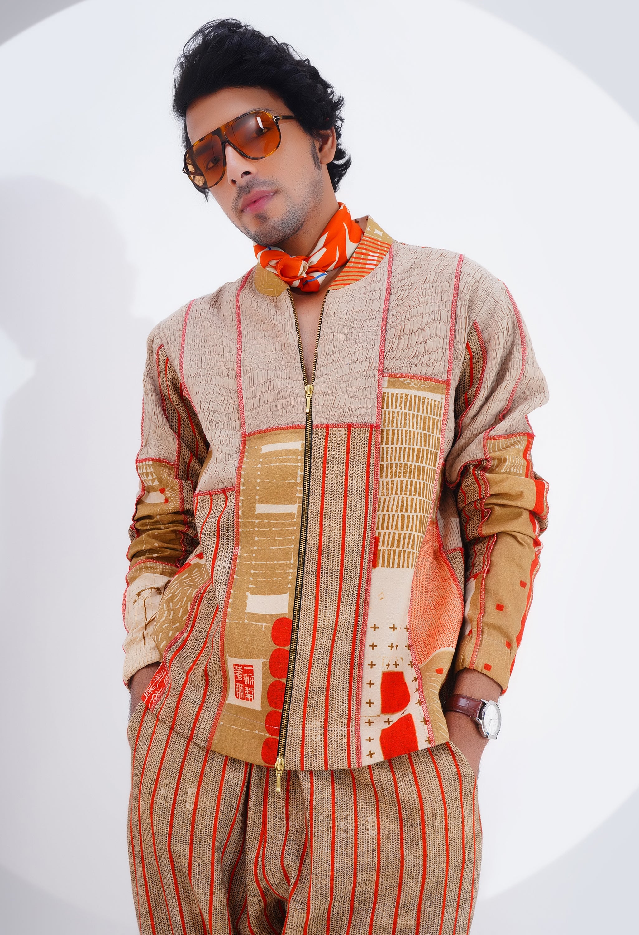 TEXTURED BOMBER JACKET