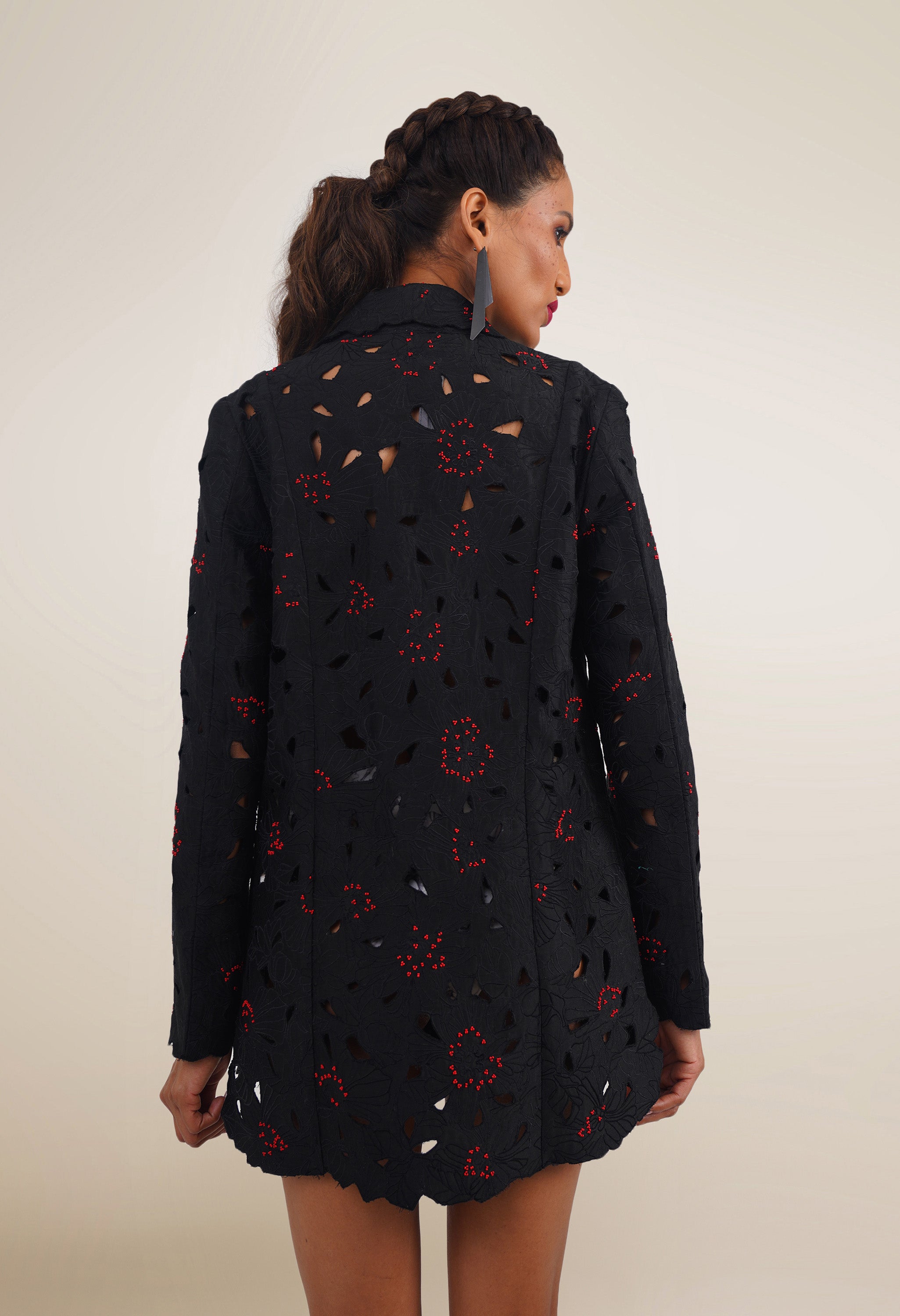 FLORAL CUTWORK JACKET