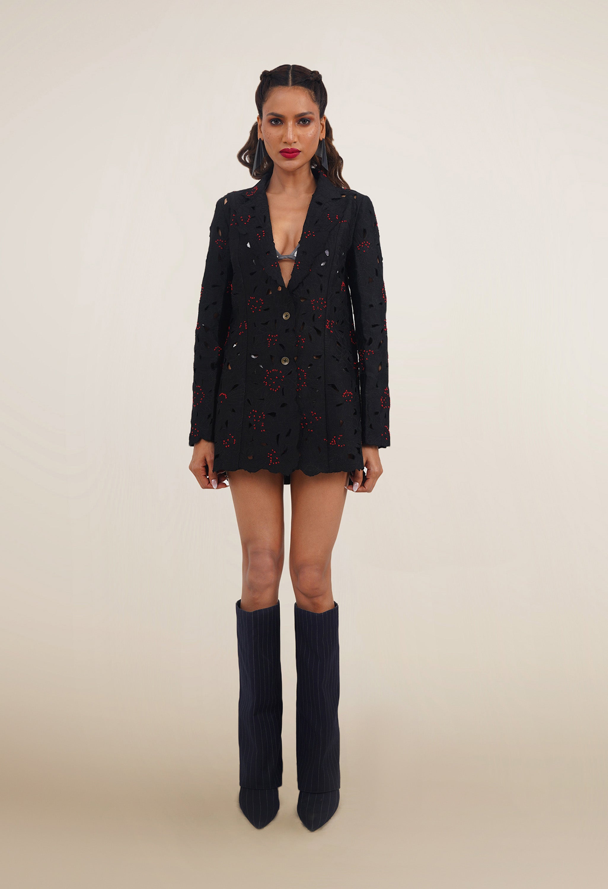 FLORAL CUTWORK JACKET