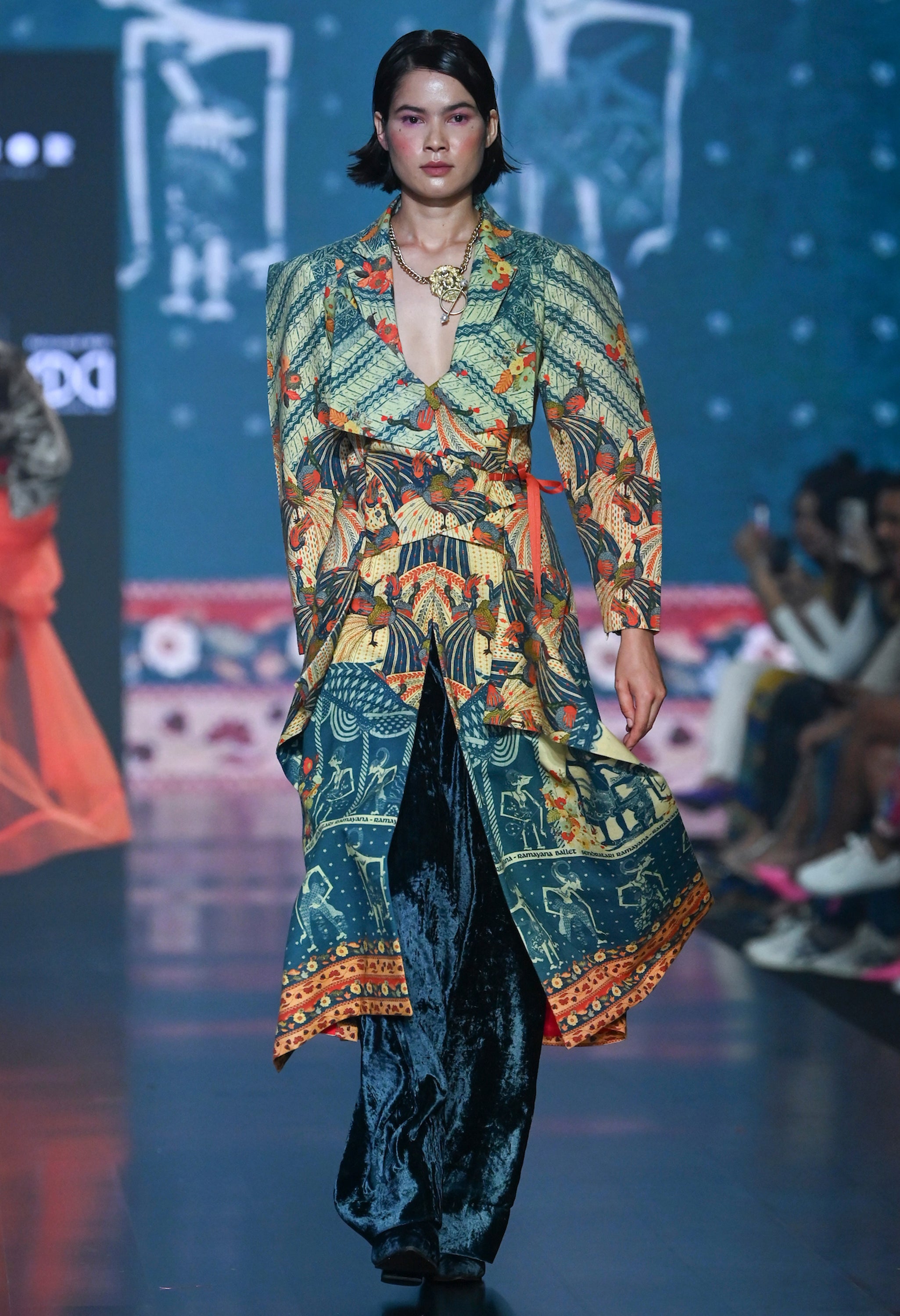RAMAYANA PRINTED LONG JACKET