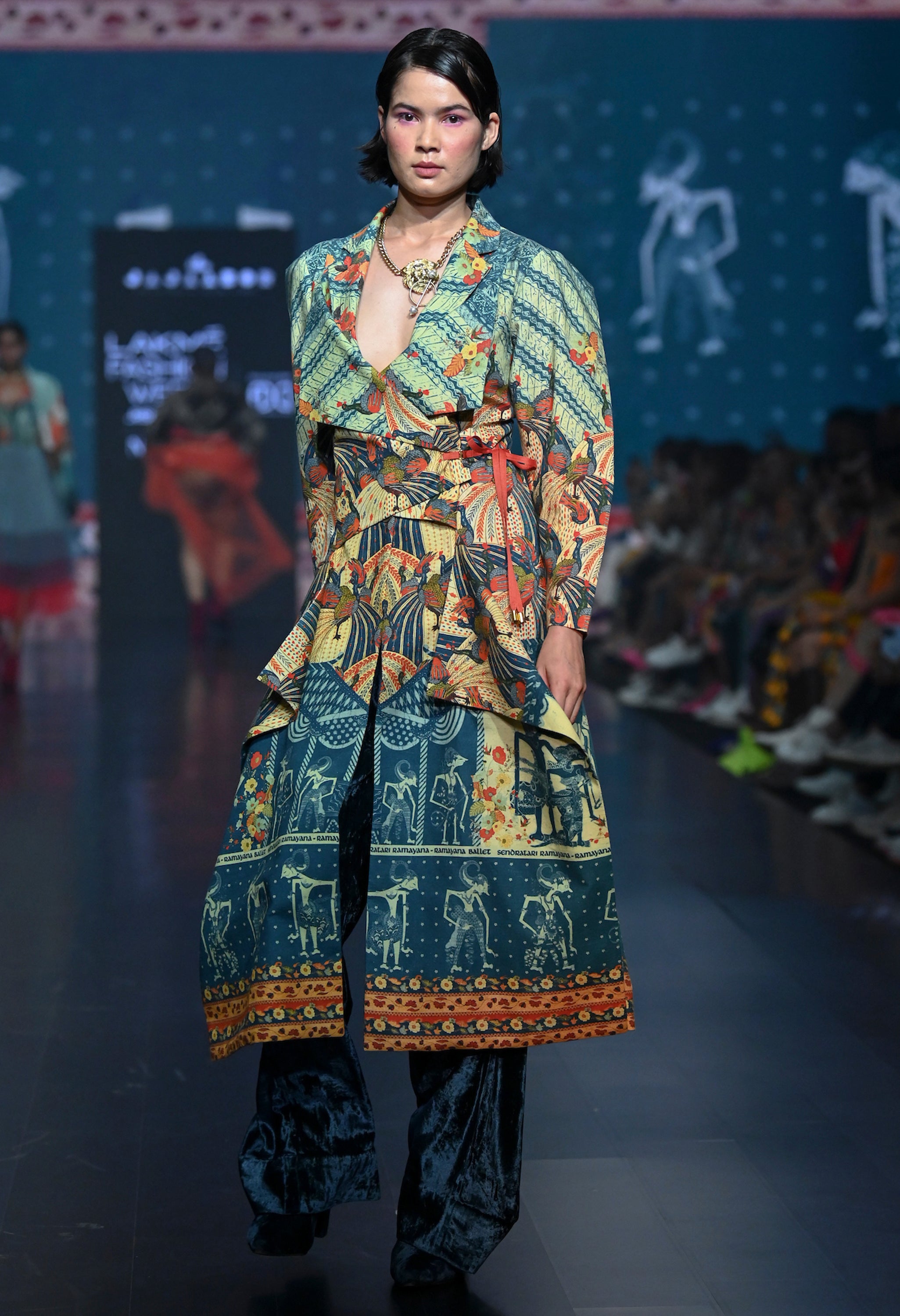 RAMAYANA PRINTED LONG JACKET