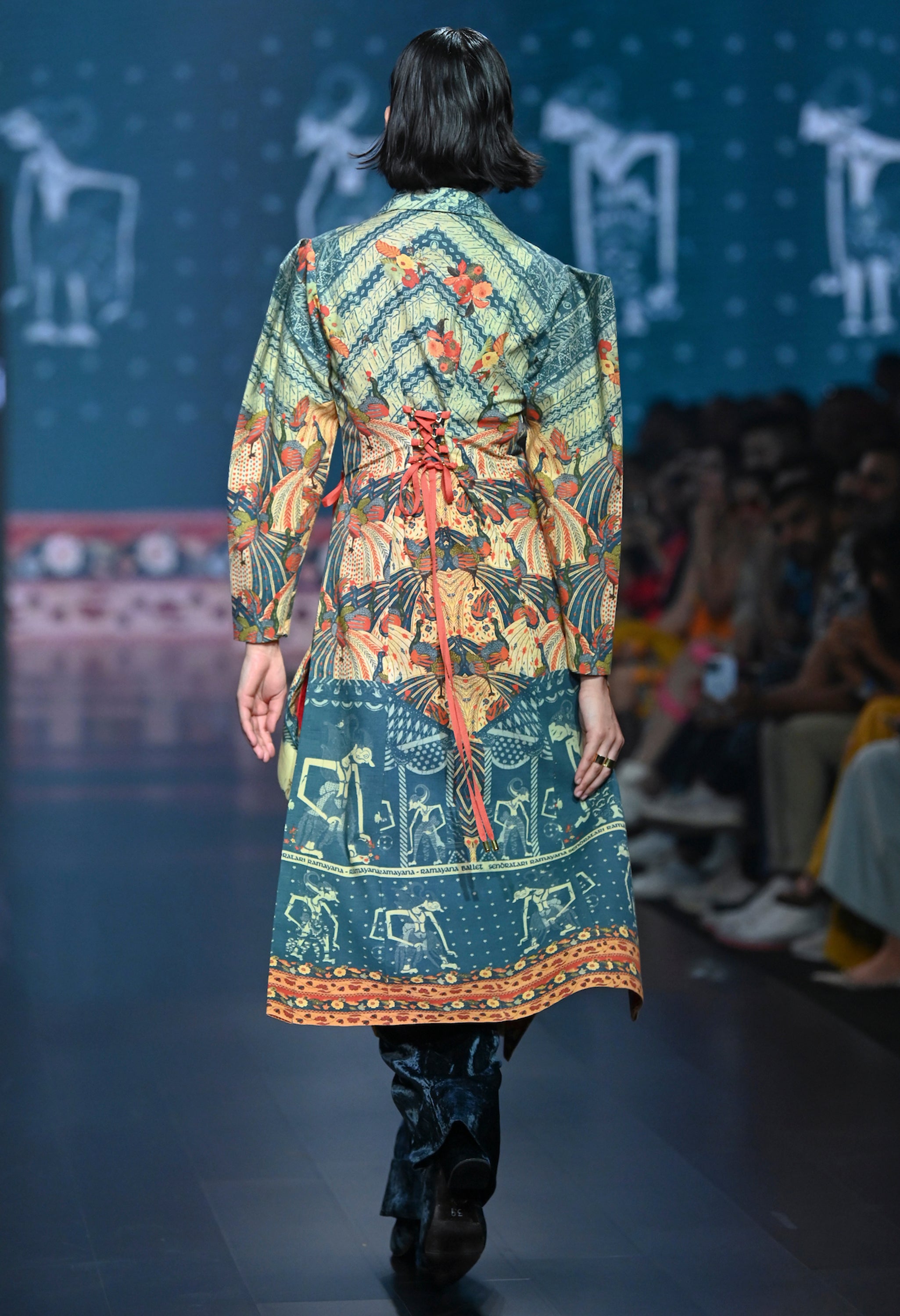 RAMAYANA PRINTED LONG JACKET